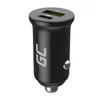 Kép 1/5 - Green Cell autóstöltő 38W GC PowerRide Nano38 1db USB-C és 1db USB-A kimenettel Power Delivery és Ultra Charge gyorstöltéssel