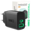 Kép 1/5 - Greencell PowerSource fekete Duo30 30w USB/USB-C kimenettel Power Delivery gyorstöltő