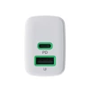 Kép 3/5 - Greencell PowerSource fehér Duo30 30w USB/USB-C kimenettel Power Delivery gyorstöltő