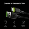 Kép 2/5 - Green Cell Ray USB Cable - USB-C 120cm zöld LED háttérvilágítással és fast charging Ultra Charge, QC 3.0 kábel