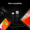 Kép 4/5 - Green Cell Ray USB-A - Lightning fehér LED 200cm Apple 2.4A fast charging kábel