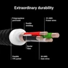 Kép 5/5 - Green Cell Ray USB-A - Lightning fehér LED 200cm Apple 2.4A fast charging kábel
