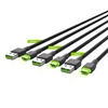 Kép 4/5 - 3db Green Cell Ray USB-C Cable 30cm, 120cm, 200cm with green LED háttérvilágítással, fast charging UC, QC 3.0 kábel