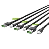 Kép 2/5 - 3x Green Cell Ray Lightning 200cm z with white LED, quick charging Apple 2.4A kábel