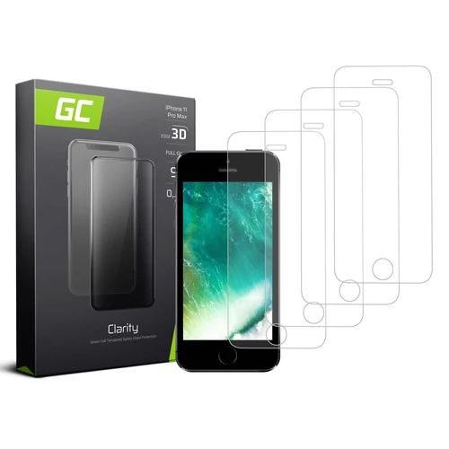 4x  Green Cell kijelzővédő Clarity iPhone 5 / 5S / 5C / SE