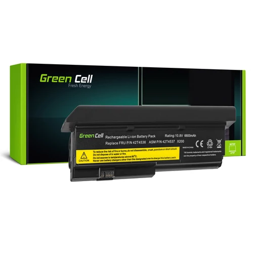 Green Cell Lenovo ThinkPad X200 X201 X200s X201i 11.1V 6600mAh laptop akkumulátor