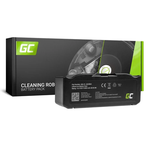 Green Cell (3.4Ah 14.4V) ABL-D1, 4624864 iRobot Roomba e5, e6, i3, i3+, i7, i7+, i8, i8+ robotporszívó akkumulátor