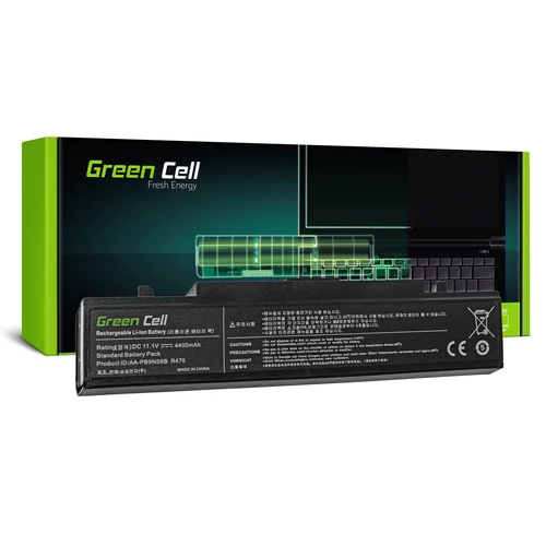 Green Cell Samsung R519 R522 R530 R540 R580 R620 R719 R780 fekete 11.1V 4400mAh laptop akkumulátor