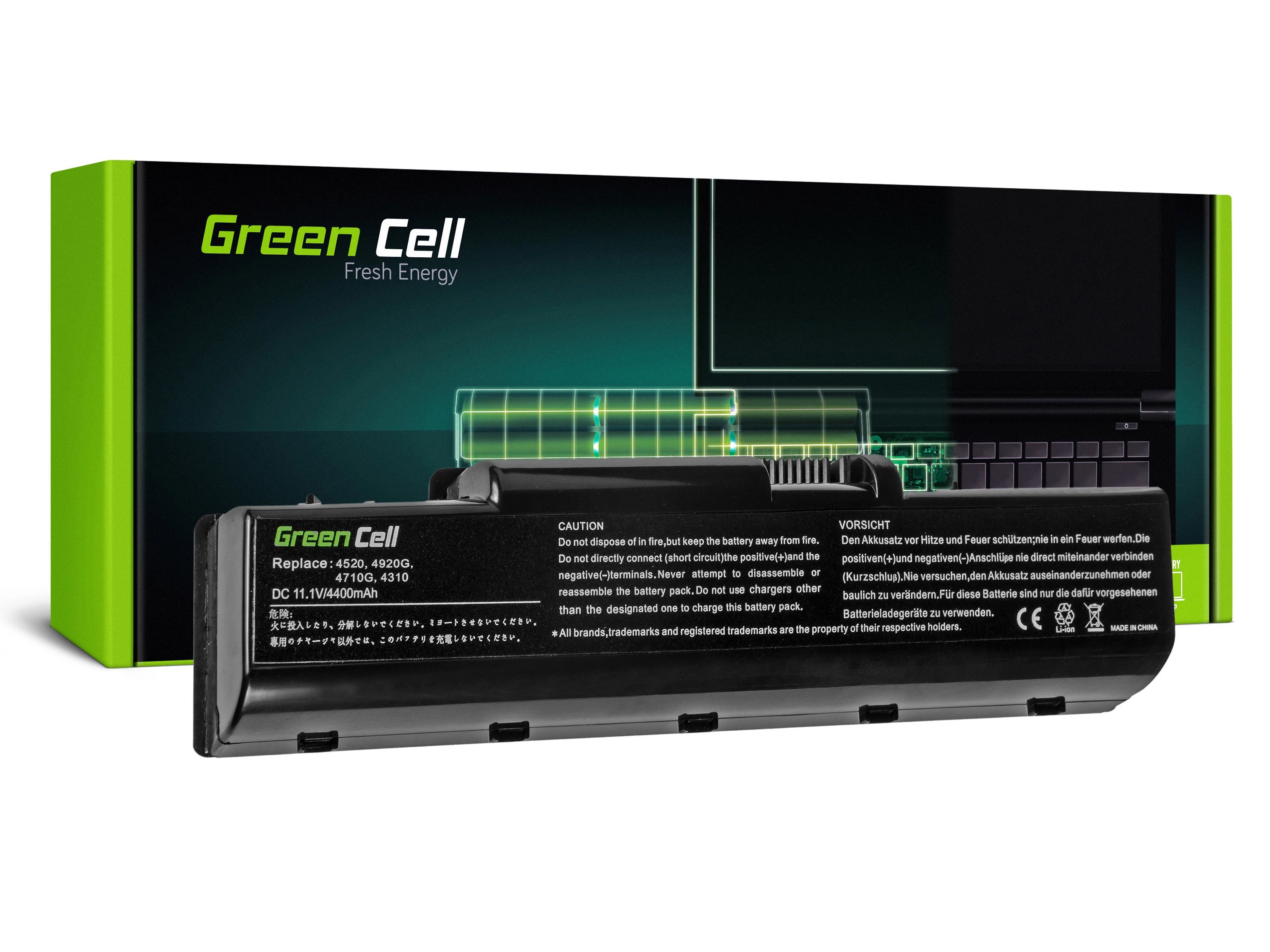 Green Cell Acer Aspire 4710 4720 5735 5737Z 5738 11.1V 4400mAh laptop akkumulátor