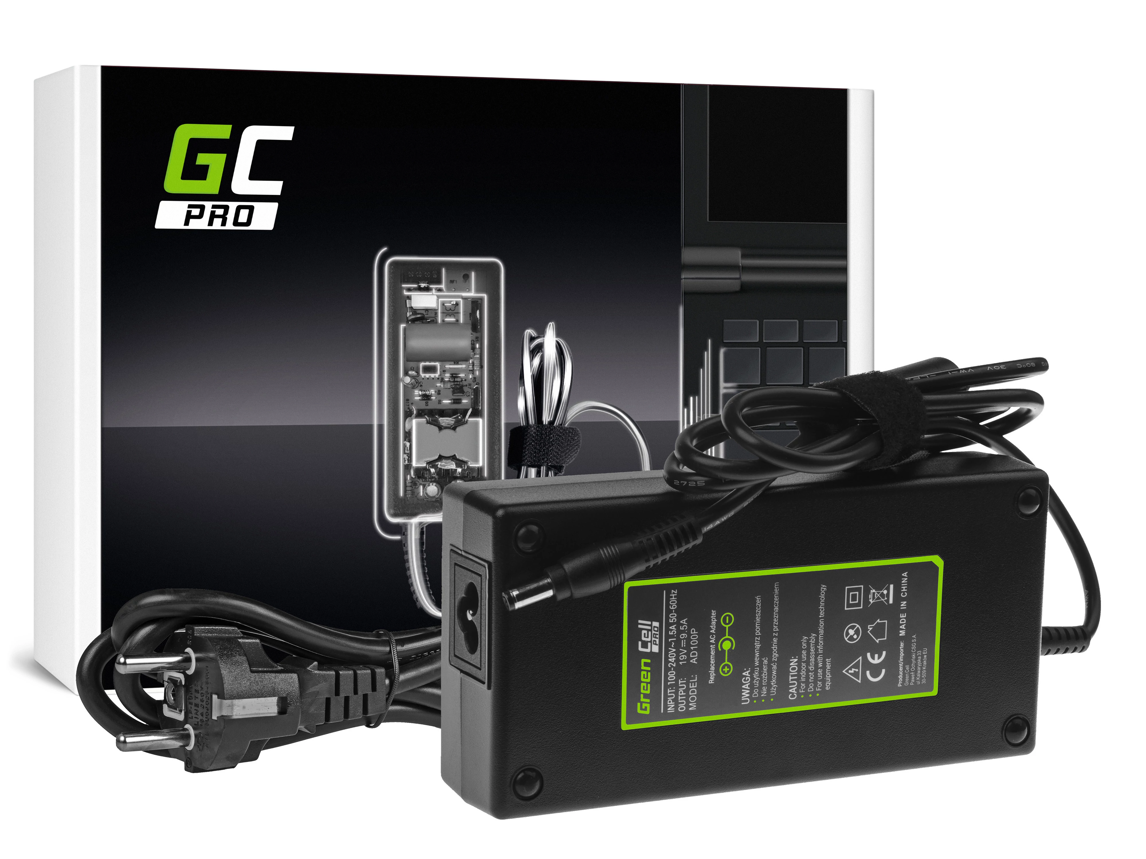 Green Cell PRO töltő MSI GT60 GT70 GT680 GT683 Asus ROG G75 G75V G75VW G750JM G750JS 19V 9.5A 180W