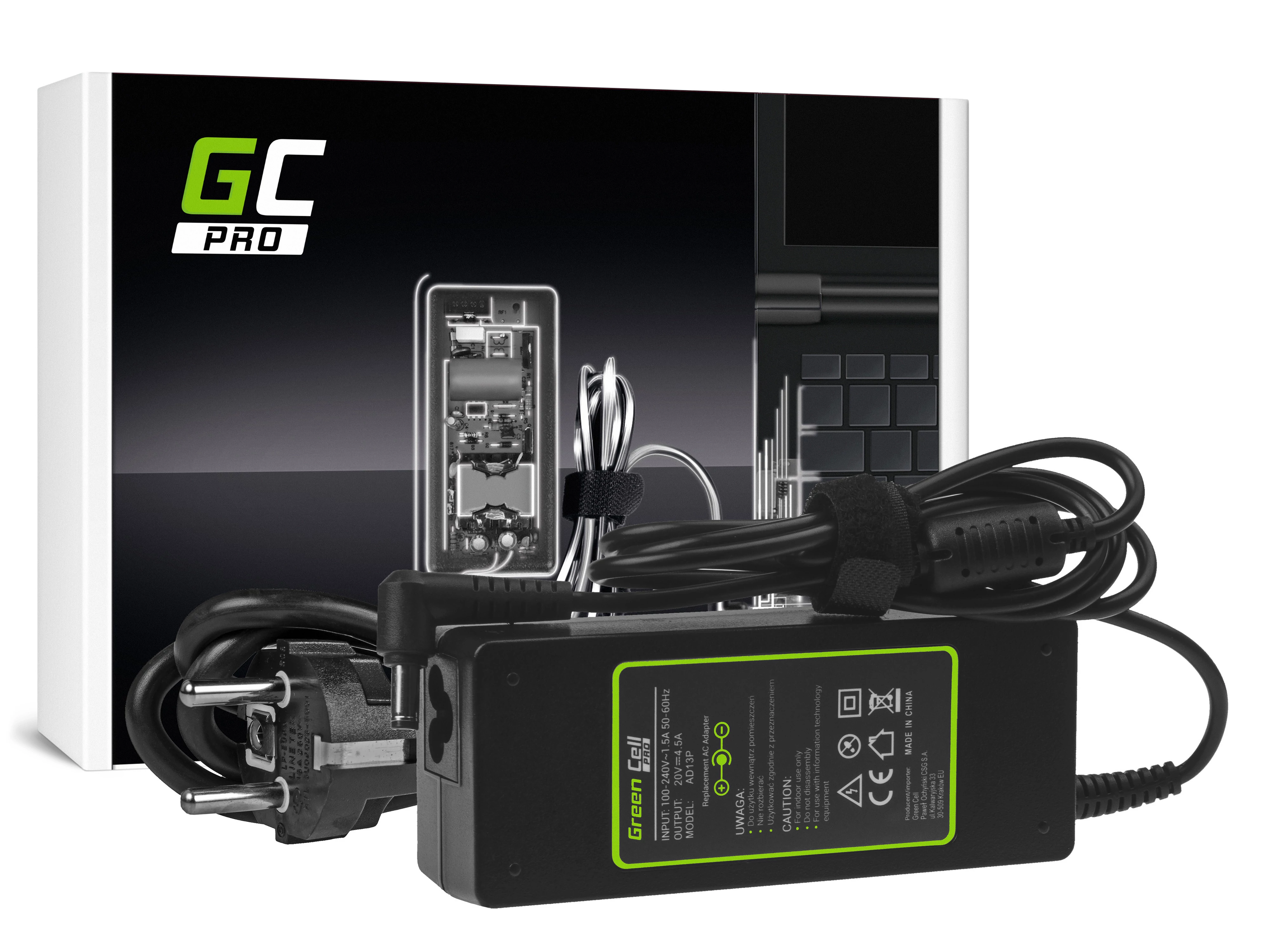 Green Cell PRO töltő Fujitsu-Siemens 20V 4.5A (5.5mm-2.5mm)