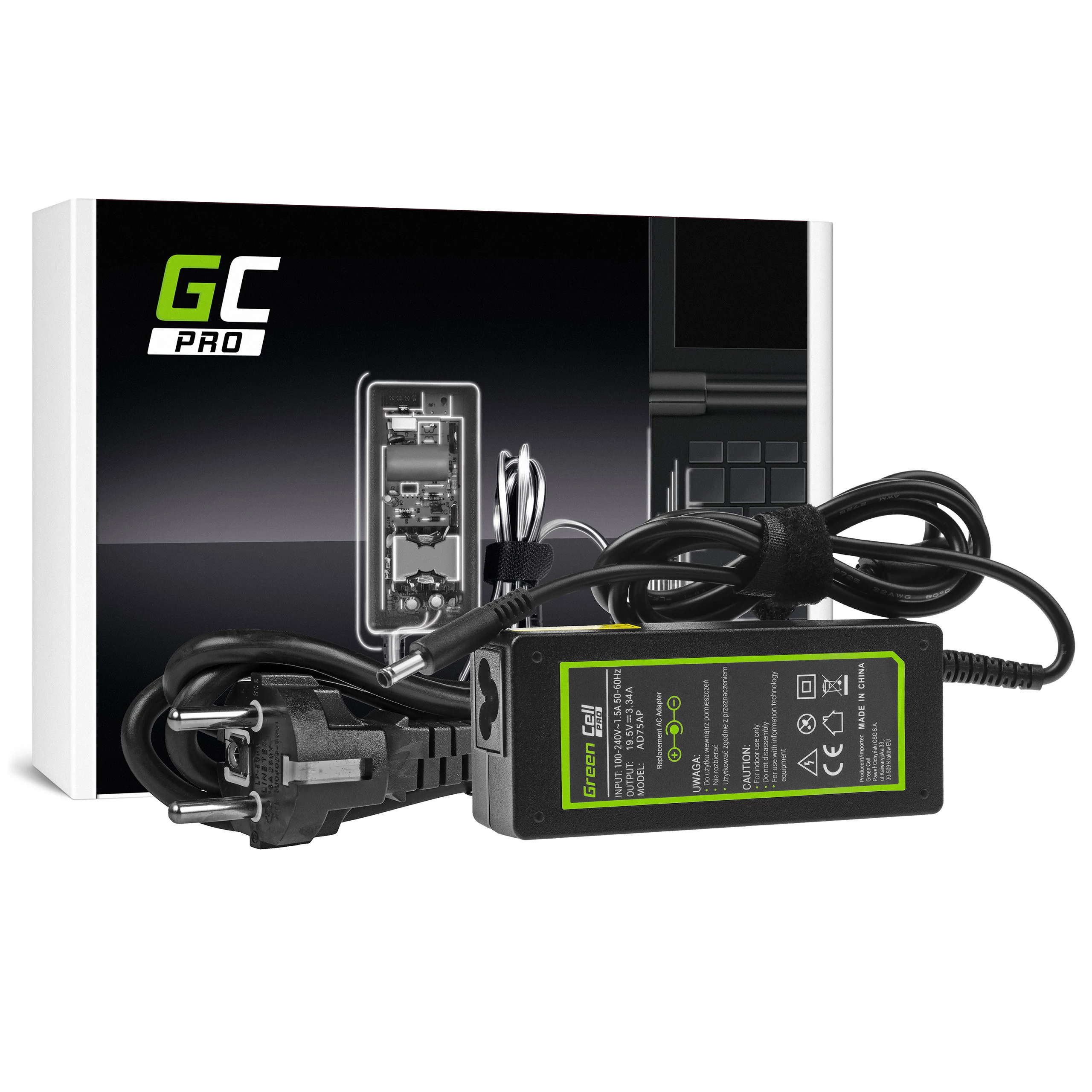Green Cell PRO töltő 19.5V 3.34A 65W Dell Inspiron 15 3543 3558 3559 5552 5558 5559 5568 17 5758 5759