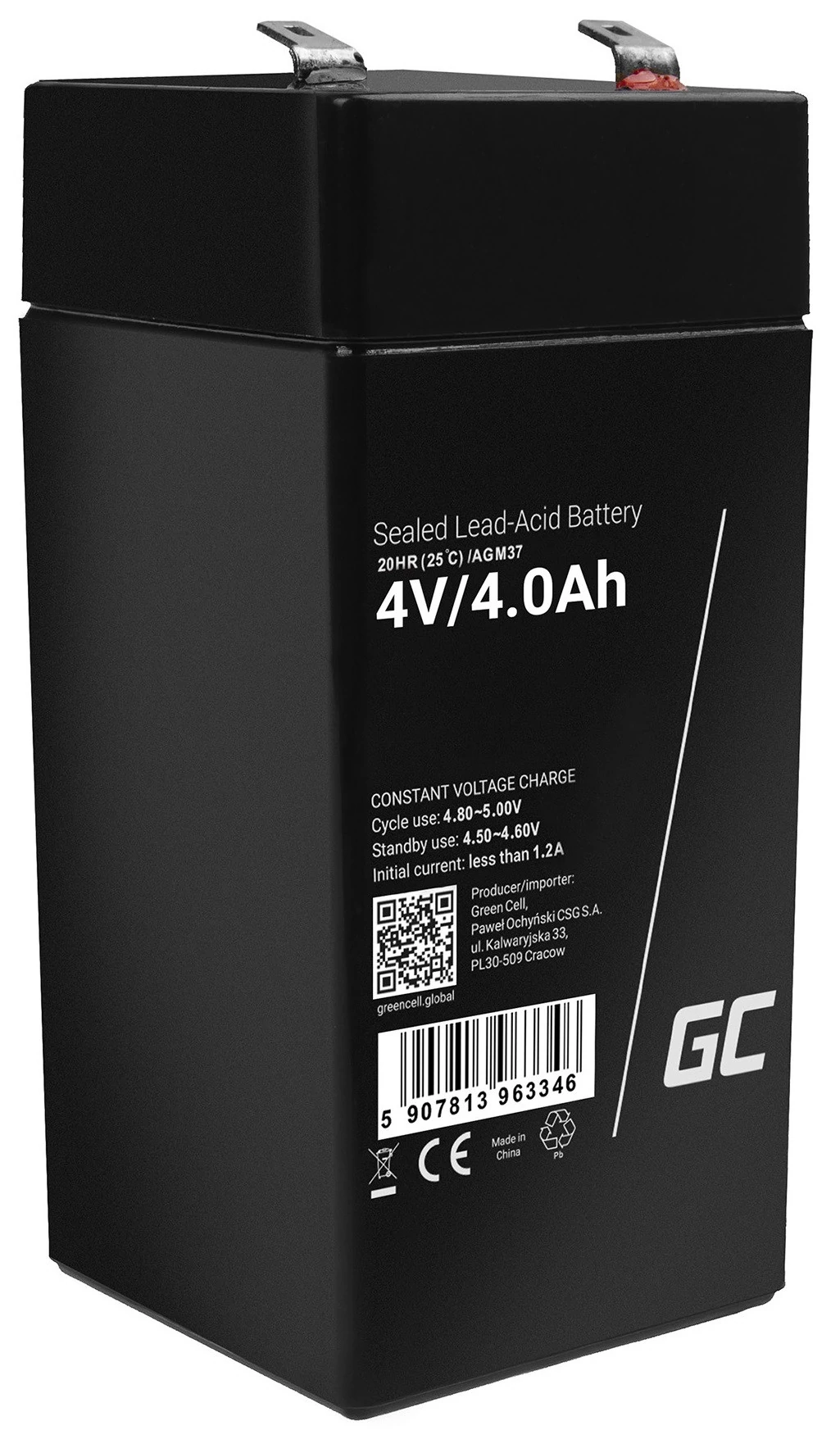 Green Cell AGM VRLA 4V 4.5Ah akkumulátor