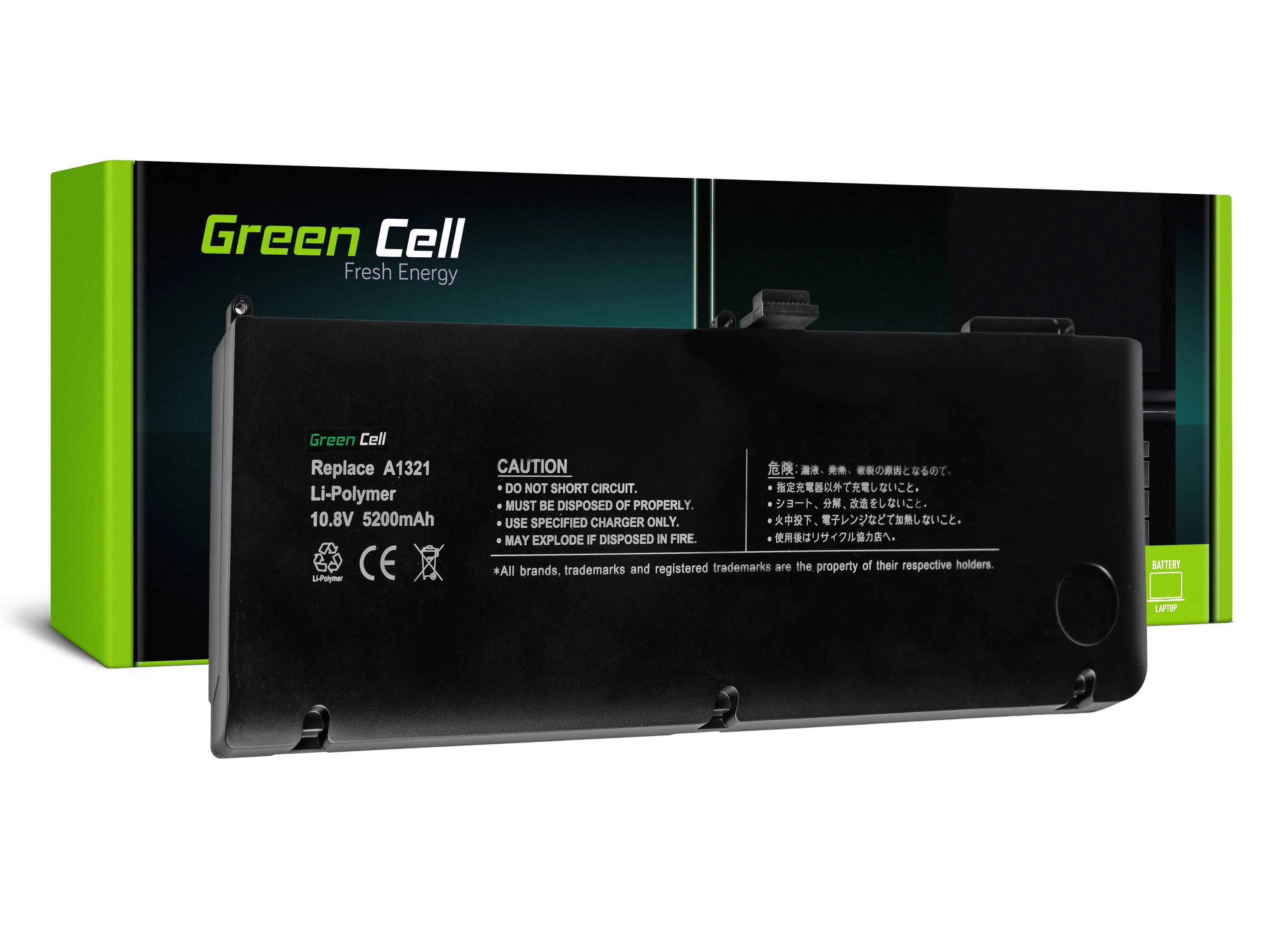 Green Cell Apple Macbook Pro 15 A1286 2009-2010 11.1V 5200mAh laptop akkumulátor