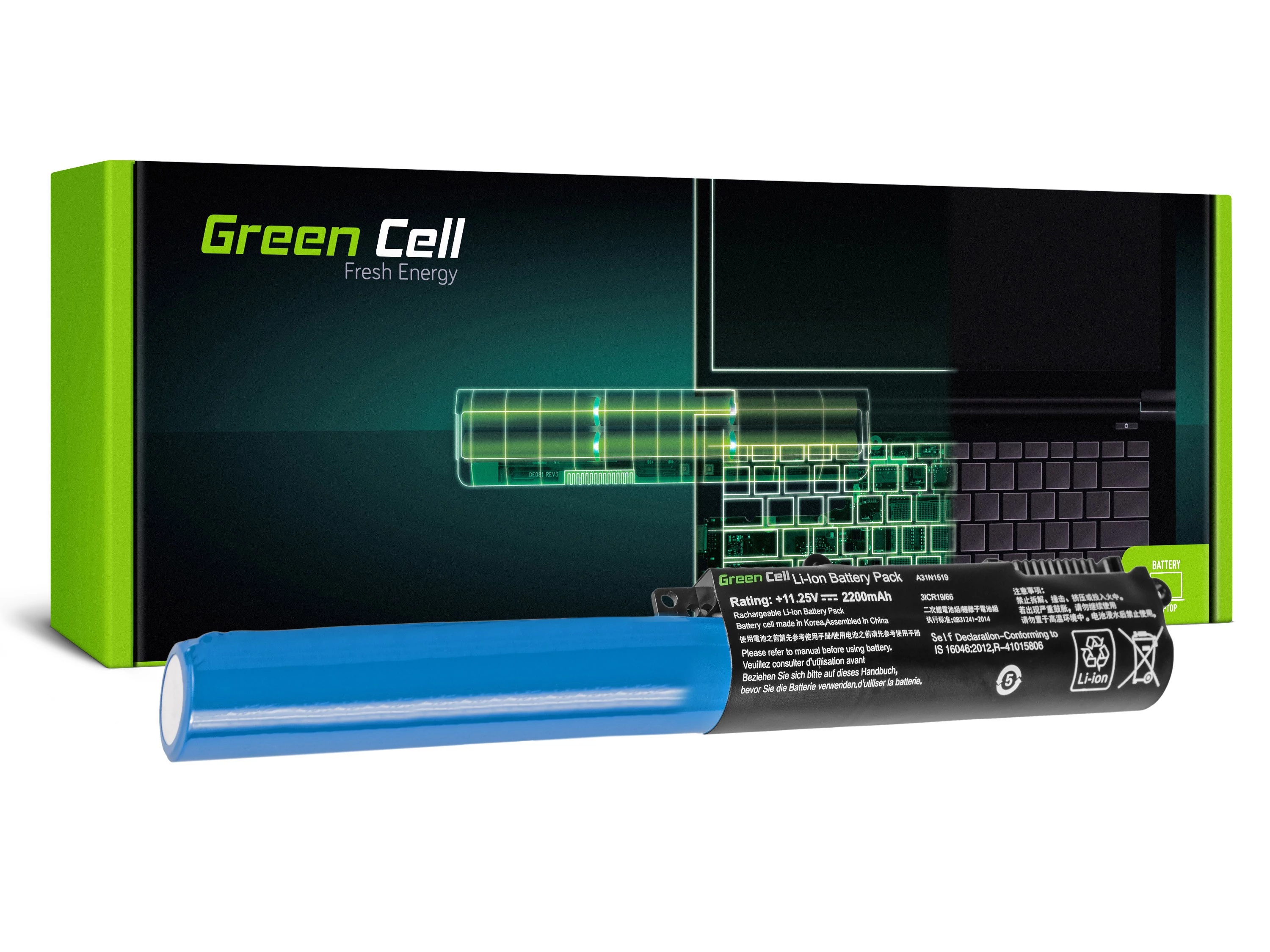 Green Cell Asus A31N1519 F540 F540L F540S R540 11,25V 2200mAh laptop akkumulátor
