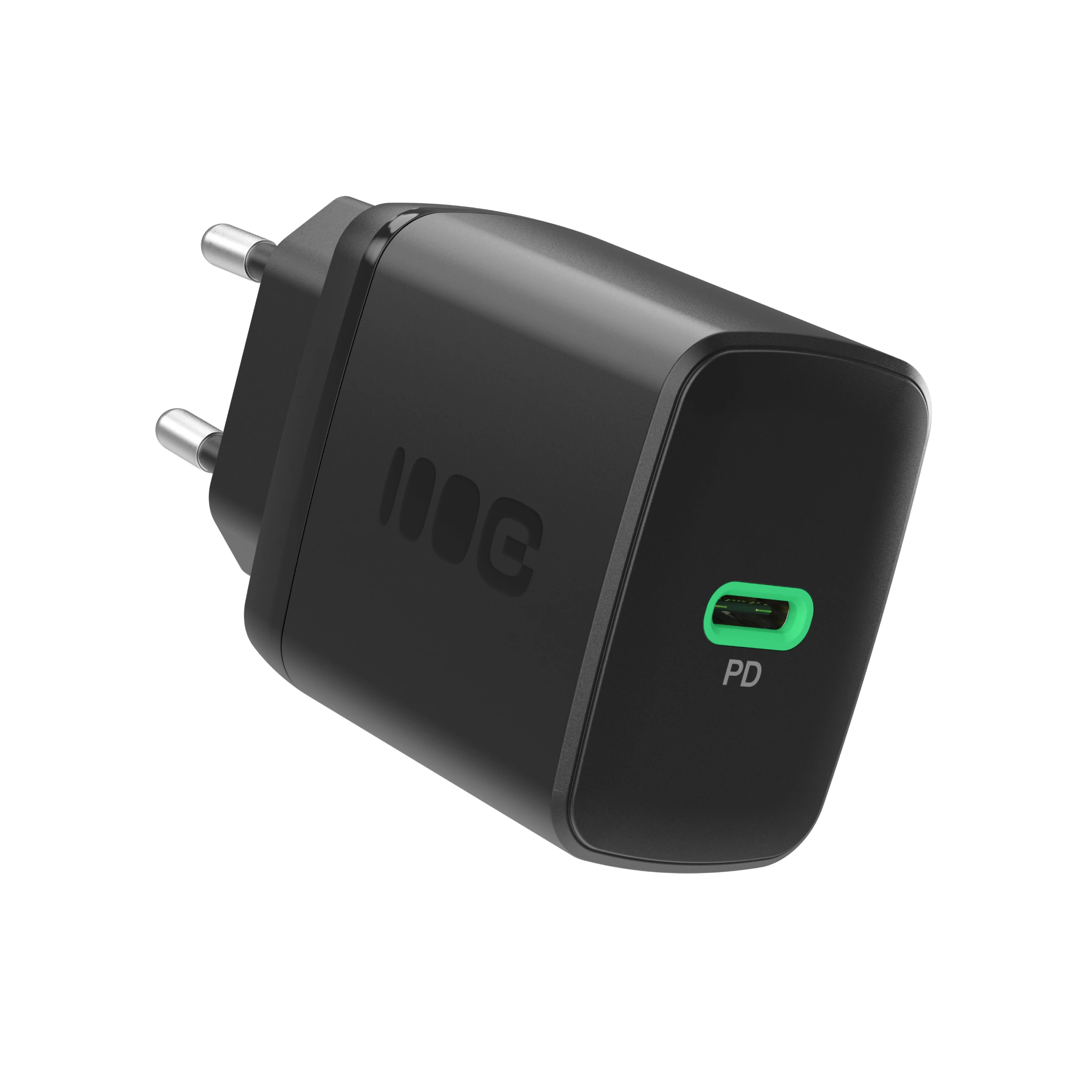 Greencell PowerSource Solo30 fekete USB-C 30W Power Delivery gyorstöltő 
