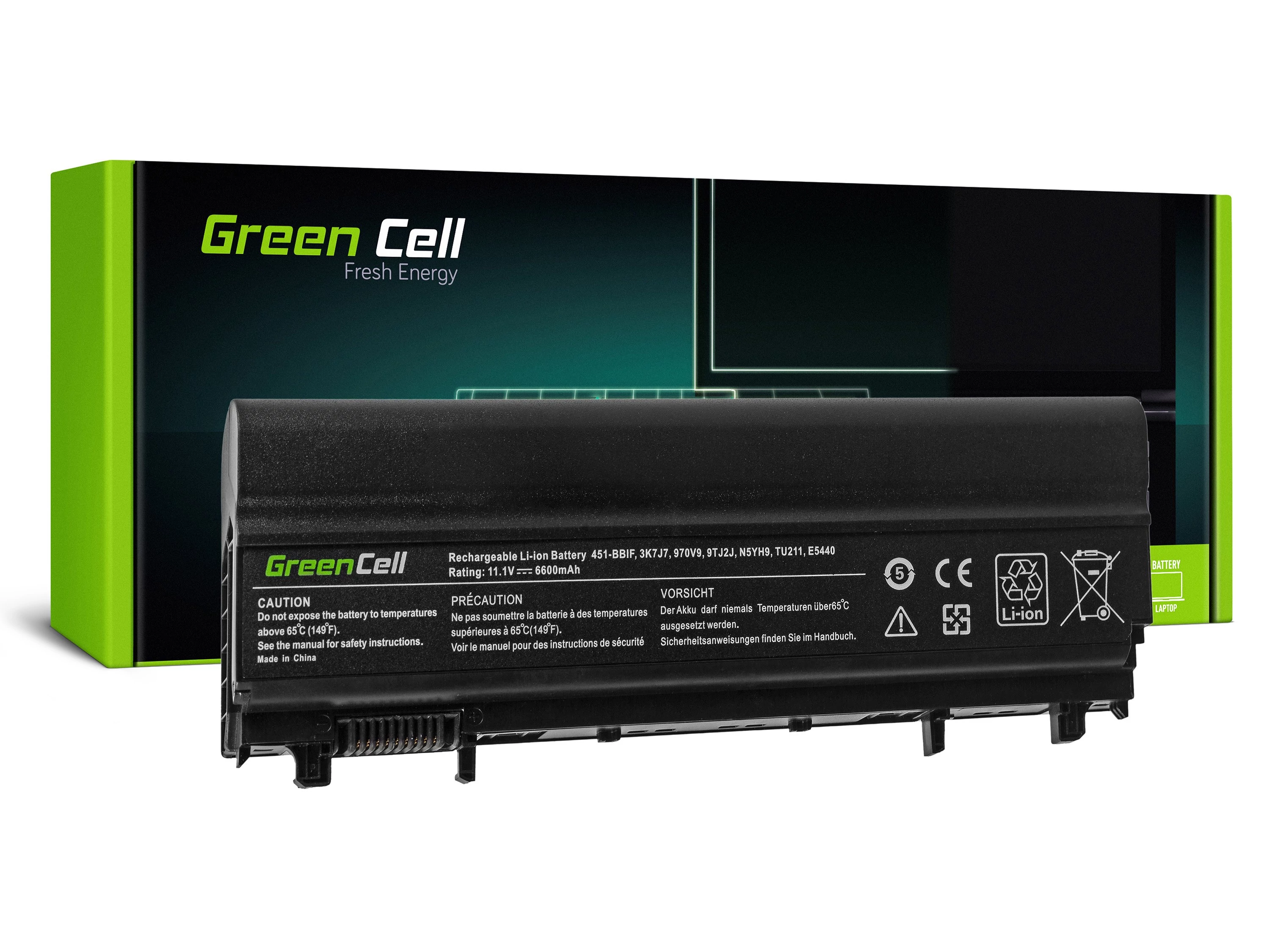 Green Cell Dell Latitude E5440 E5540 P44G 11.1V 6600mAh laptop akkumulátor