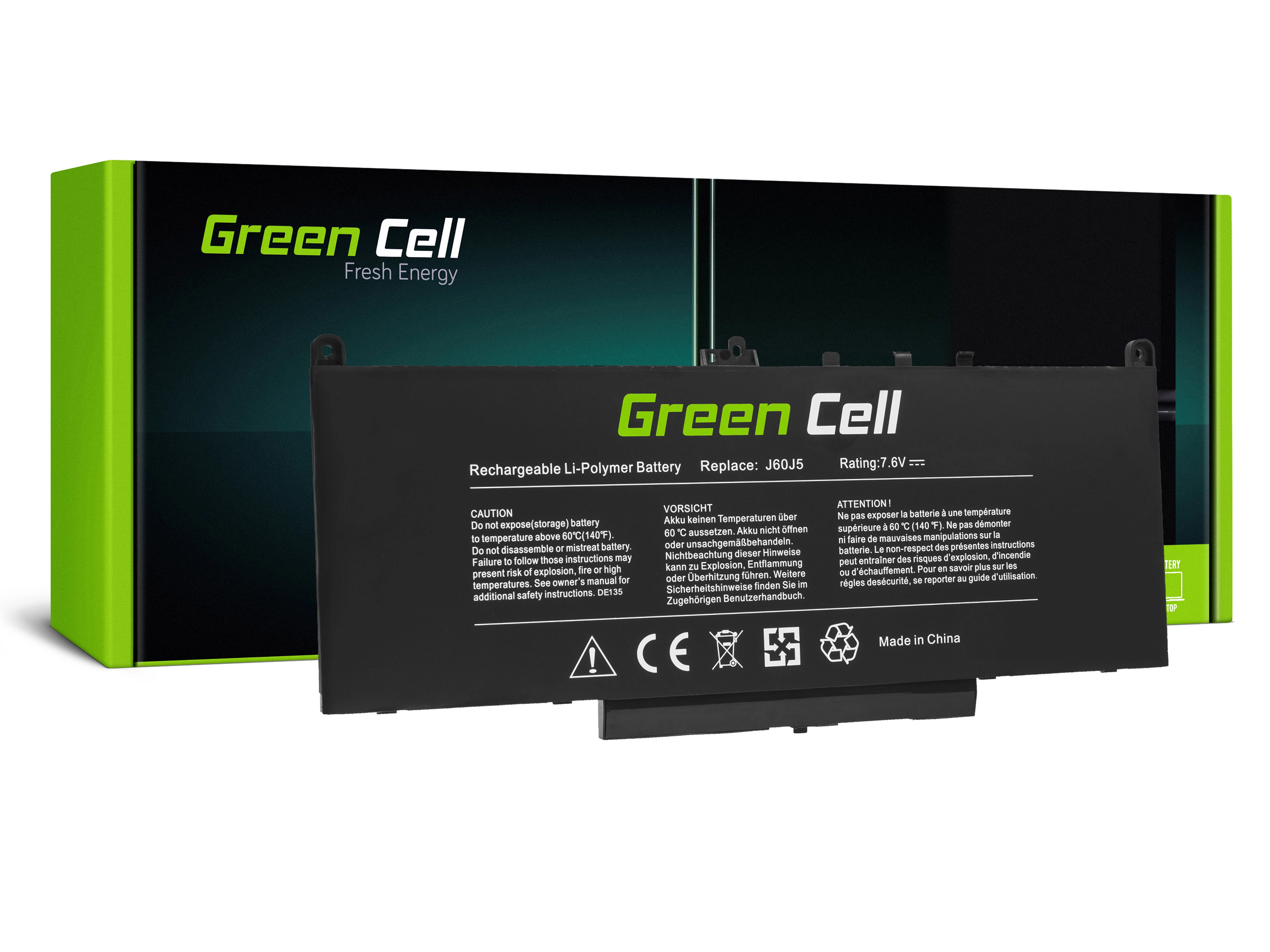 Green Cell J60J5 Dell Latitude E7270 E7470 5800mAh laptop akkumulátor