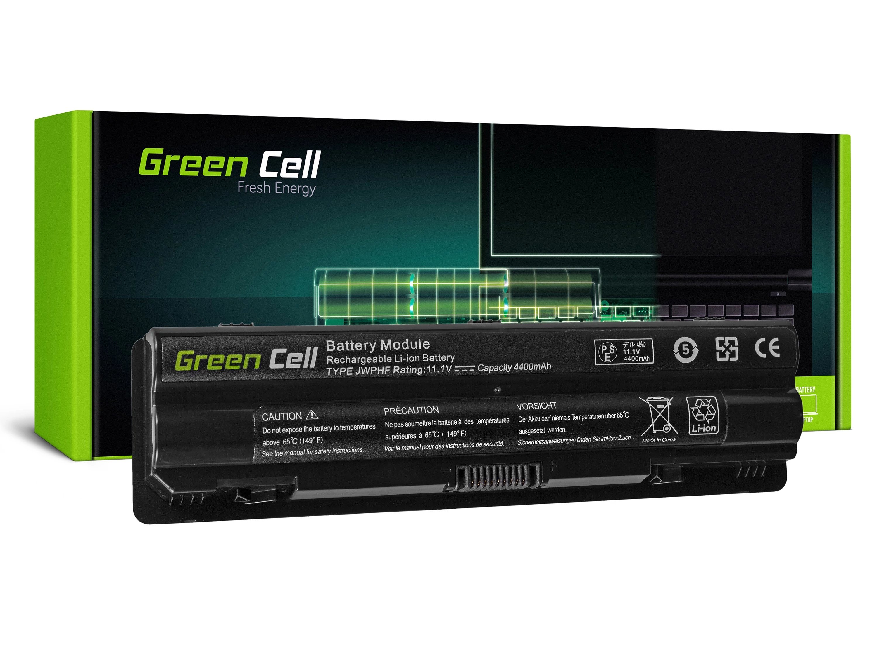 Green Cell Dell XPS 14 14D 15 15D 17 11.1V 4400mAh laptop akkumulátor