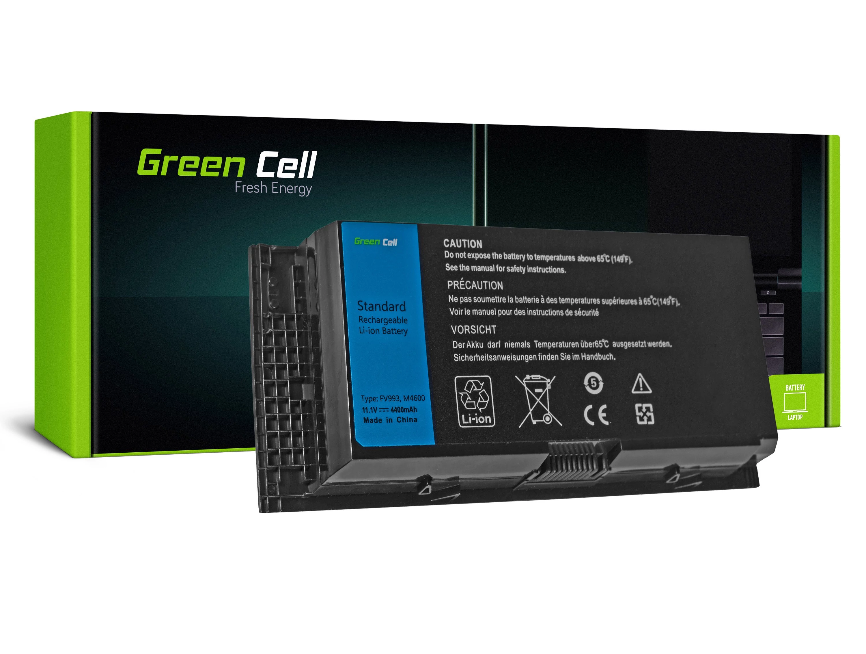 Green Cell Dell Precision M4600 M4700 M4800 M6600 M6700 11.1V 4400mAh laptop akkumulátor