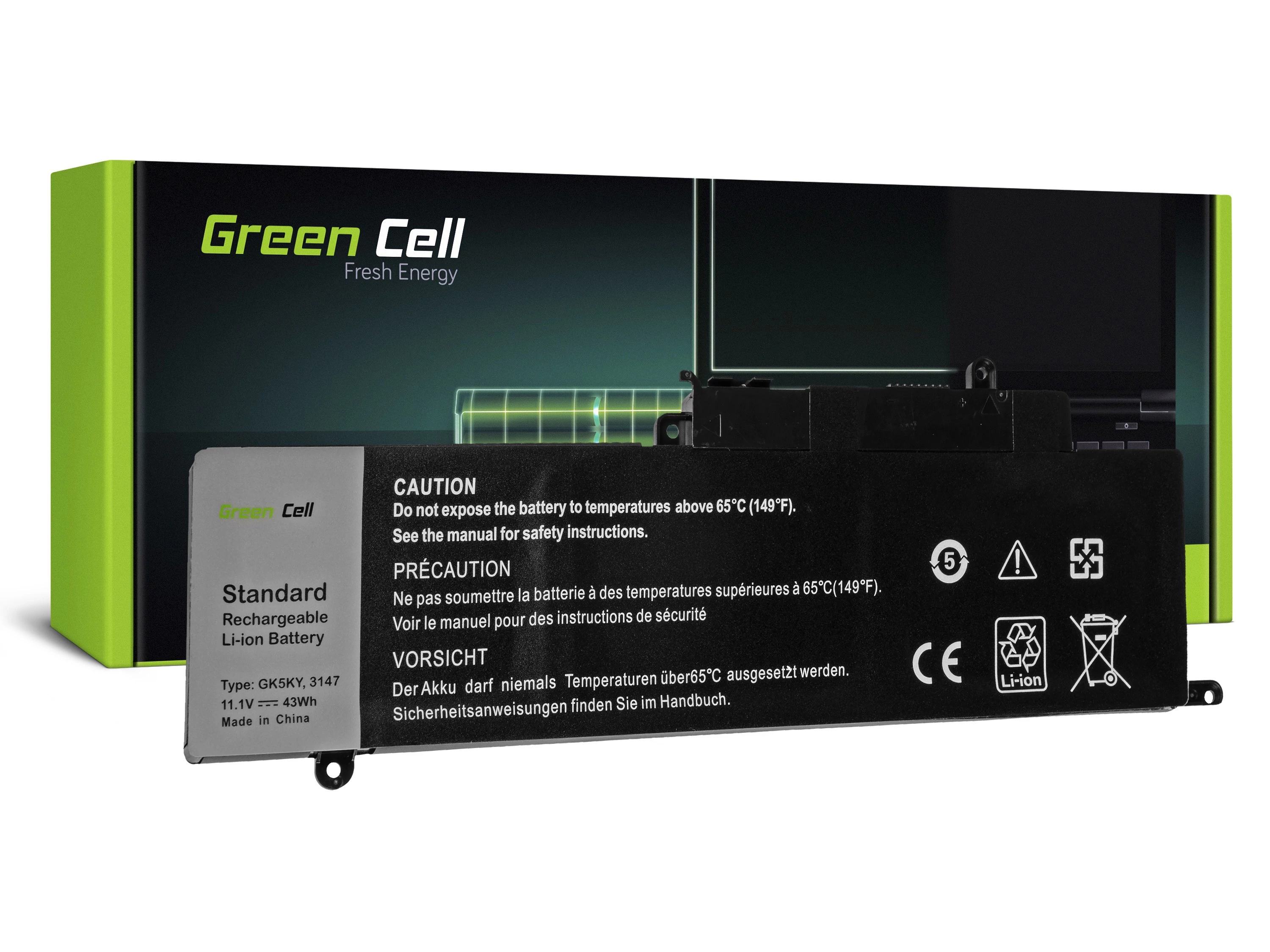 Green Cell Dell Inspiron 11 3147 3148 3152 3153 13 7347 7348 7352 11.1V 3500mAh laptop akkumulátor