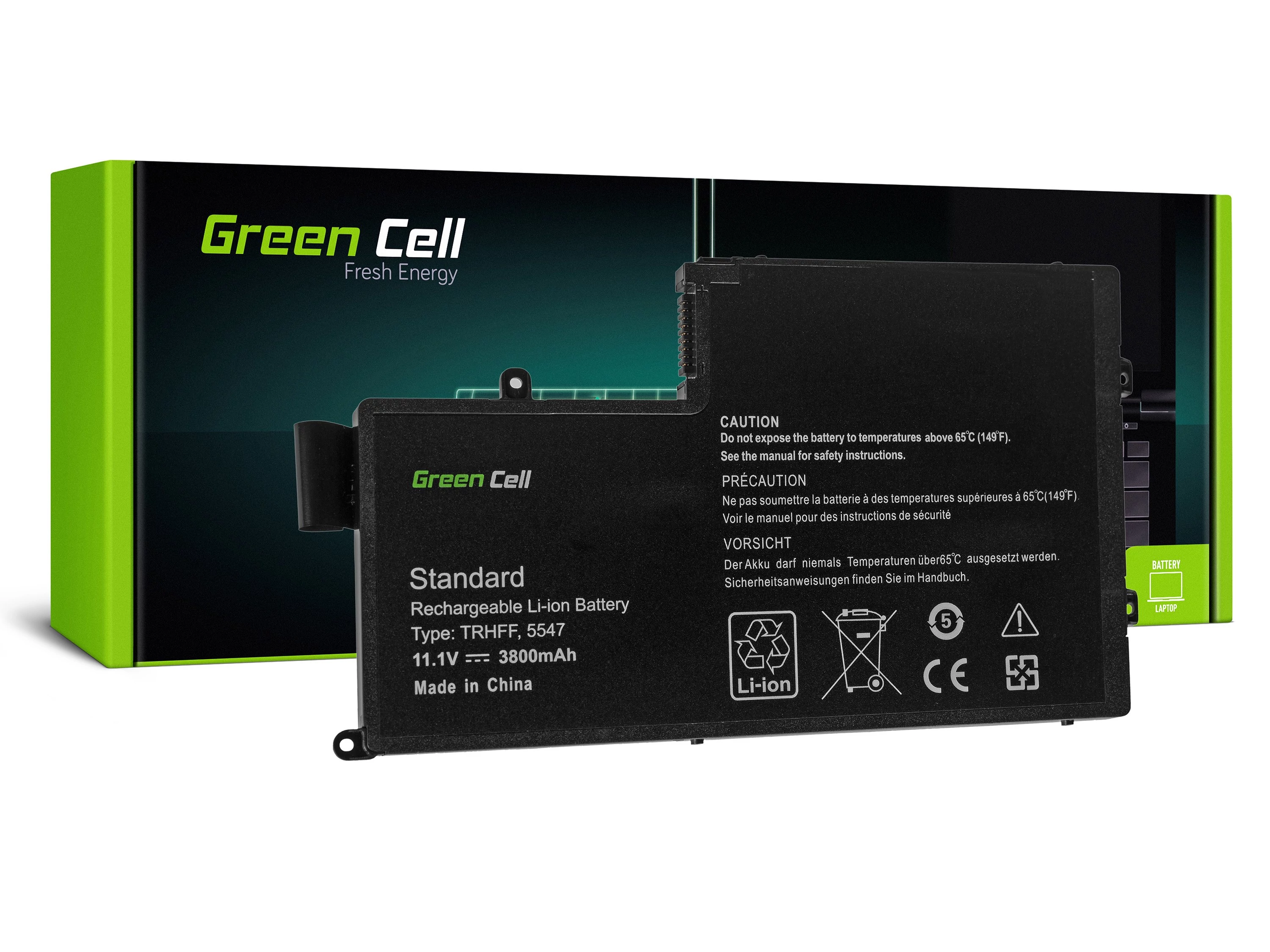 Green Cell Dell Inspiron 15 5542 5543 5545 5547 5548 11.1V 3400mAh laptop akkumulátor