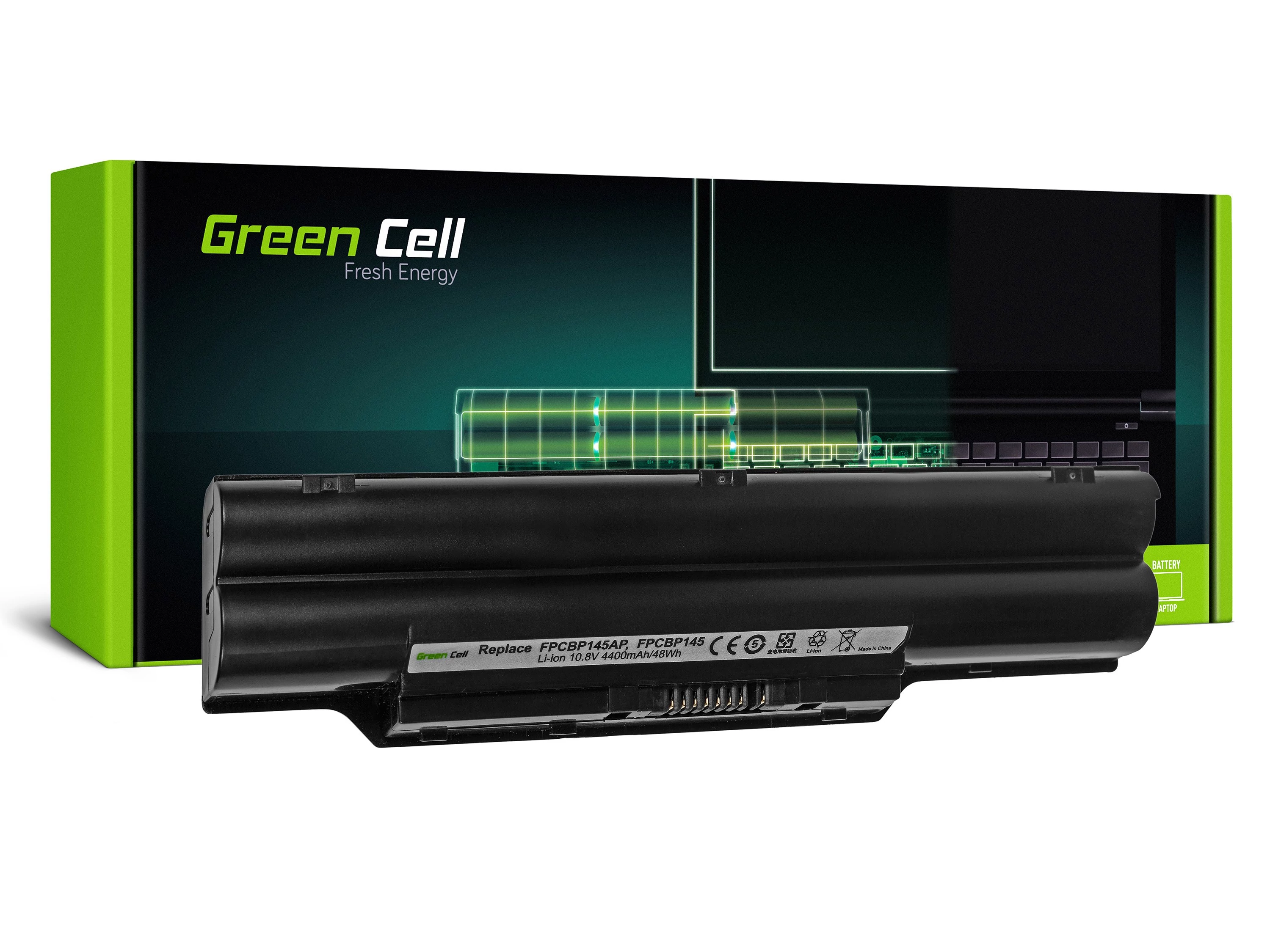 Green Cell Fujitsu-Siemens Lifebook S2210 S6310 L1010 P770 11.1V 4400mAh laptop akkumulátor