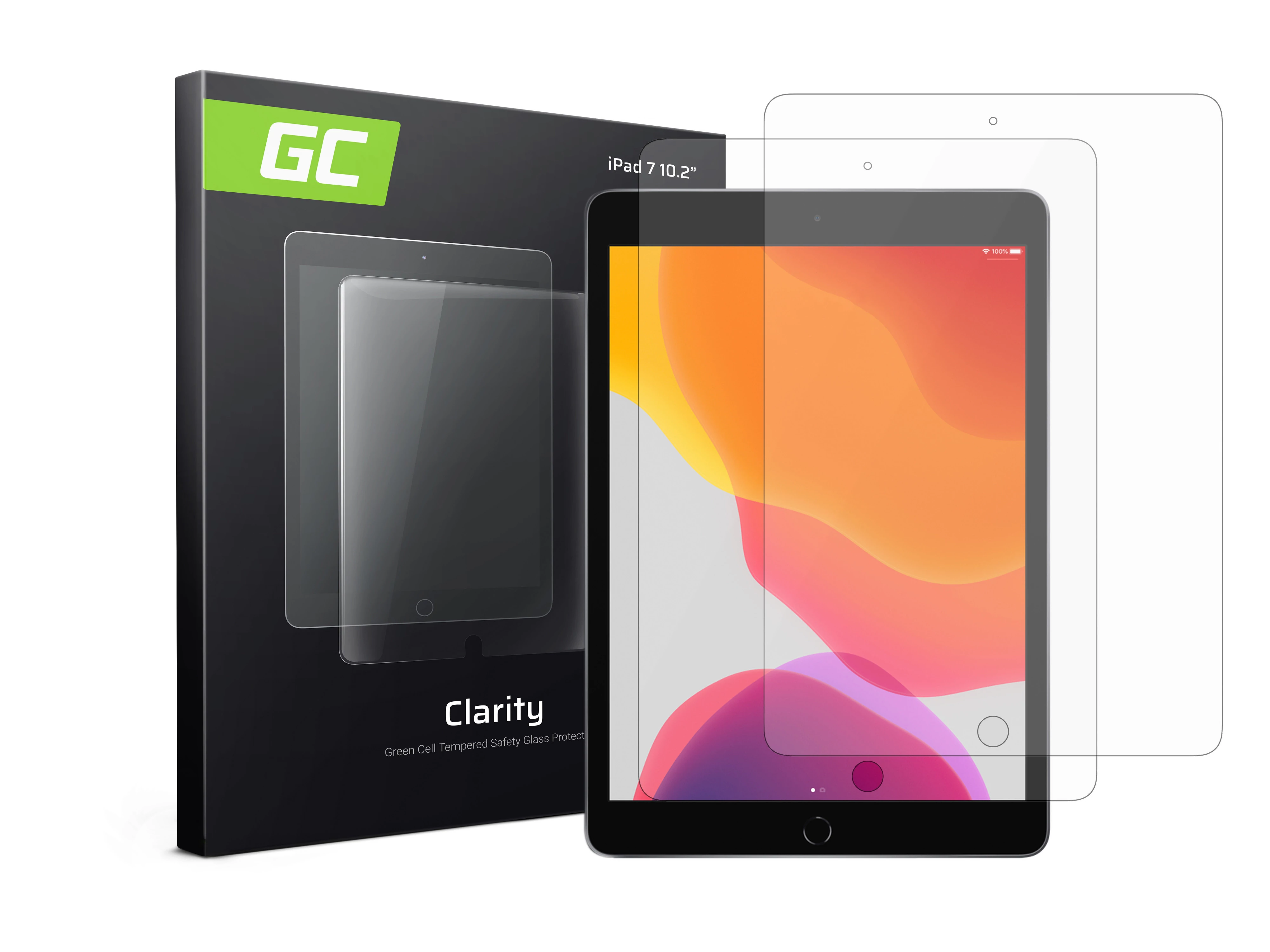 2x Green Cell kijelzővédő Clarity Apple iPad 7 10.2 (2019)