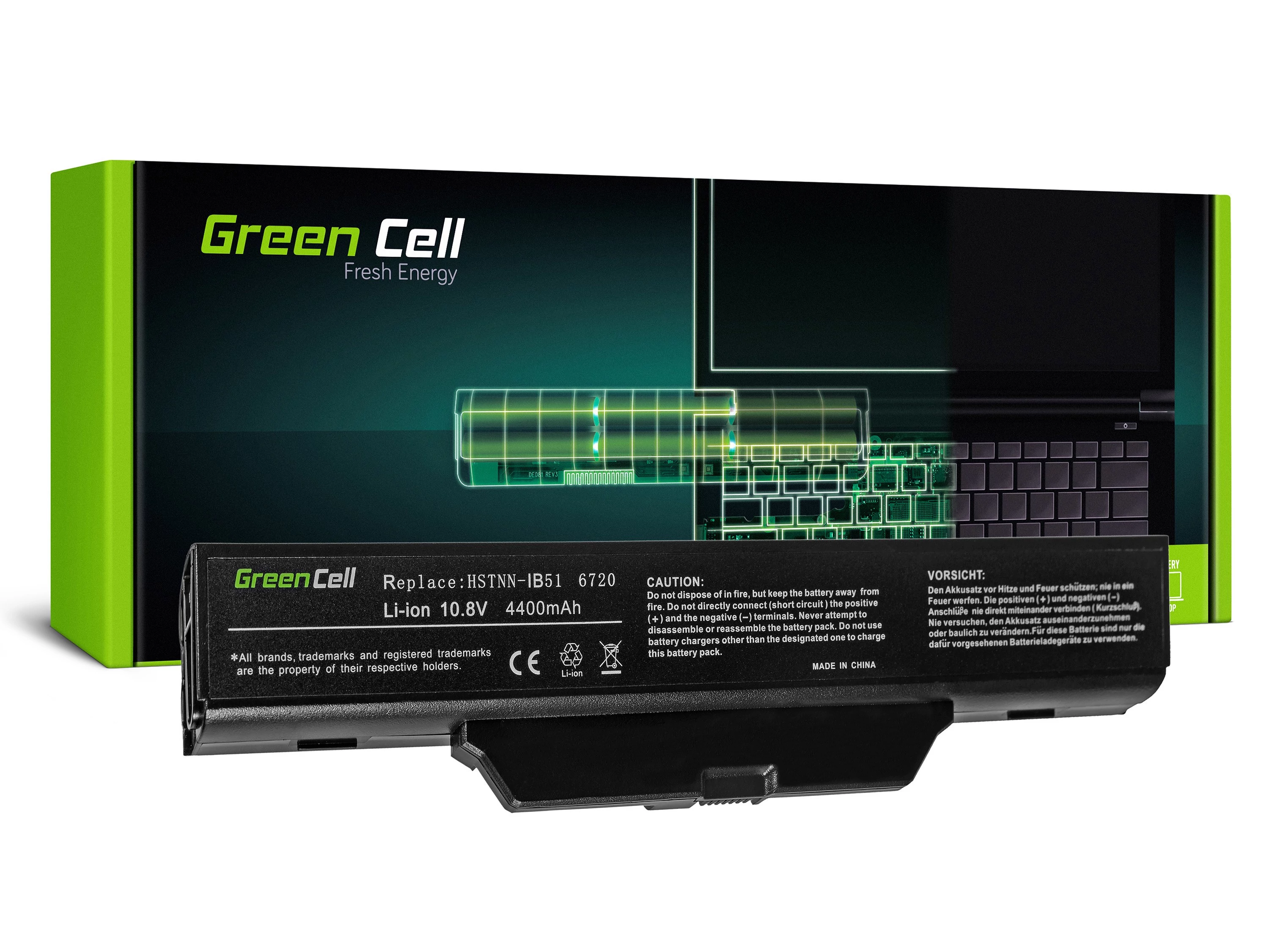 Green Cell HP 550 610 HP Compaq 6720s 6820s 11.1V 4400mAh laptop akkumulátor