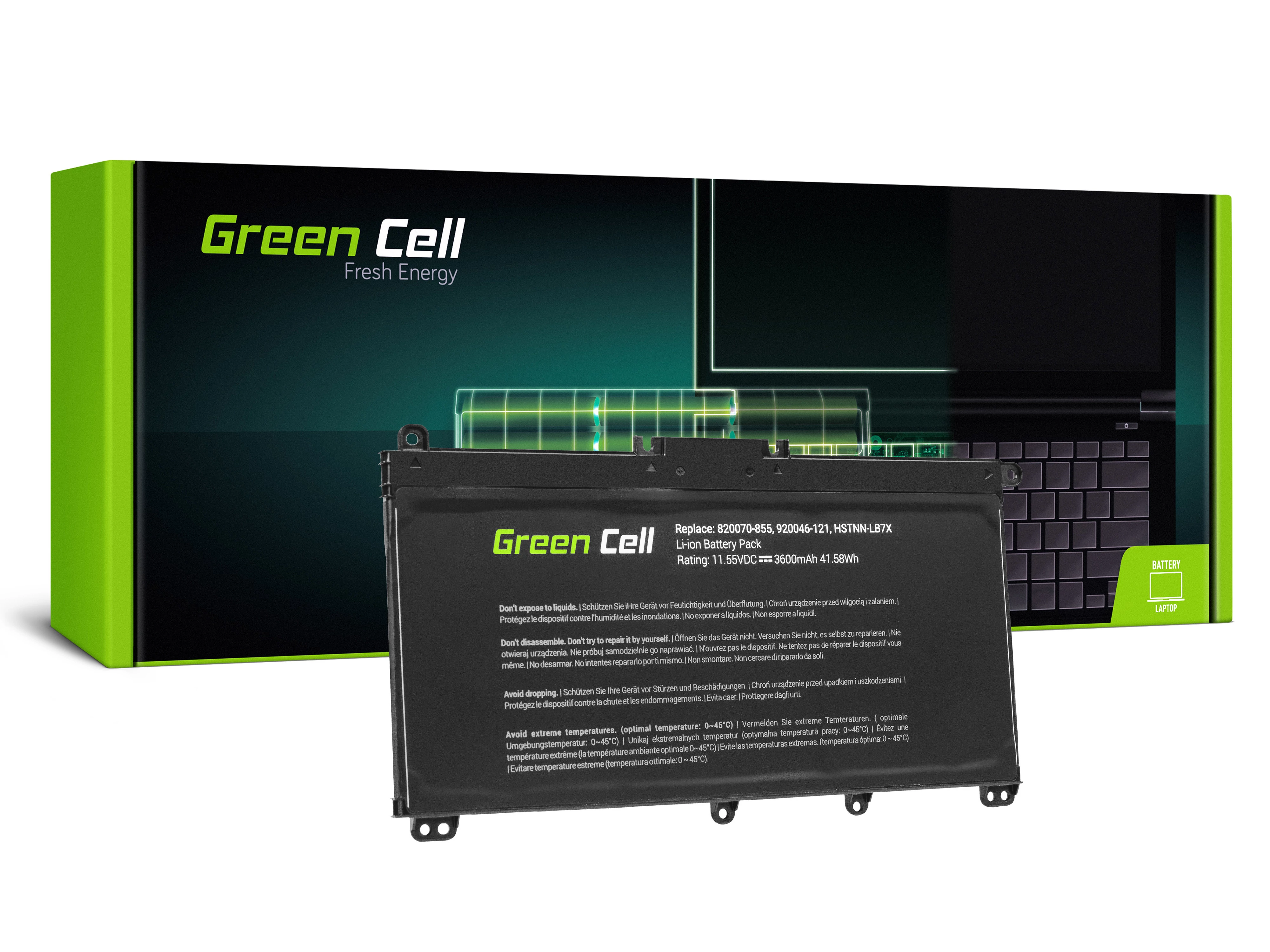 Green Cell HP Pavilion 14 15 15T 15Z 17 17Z 11,55V 3400mAh laptop akkumulátor