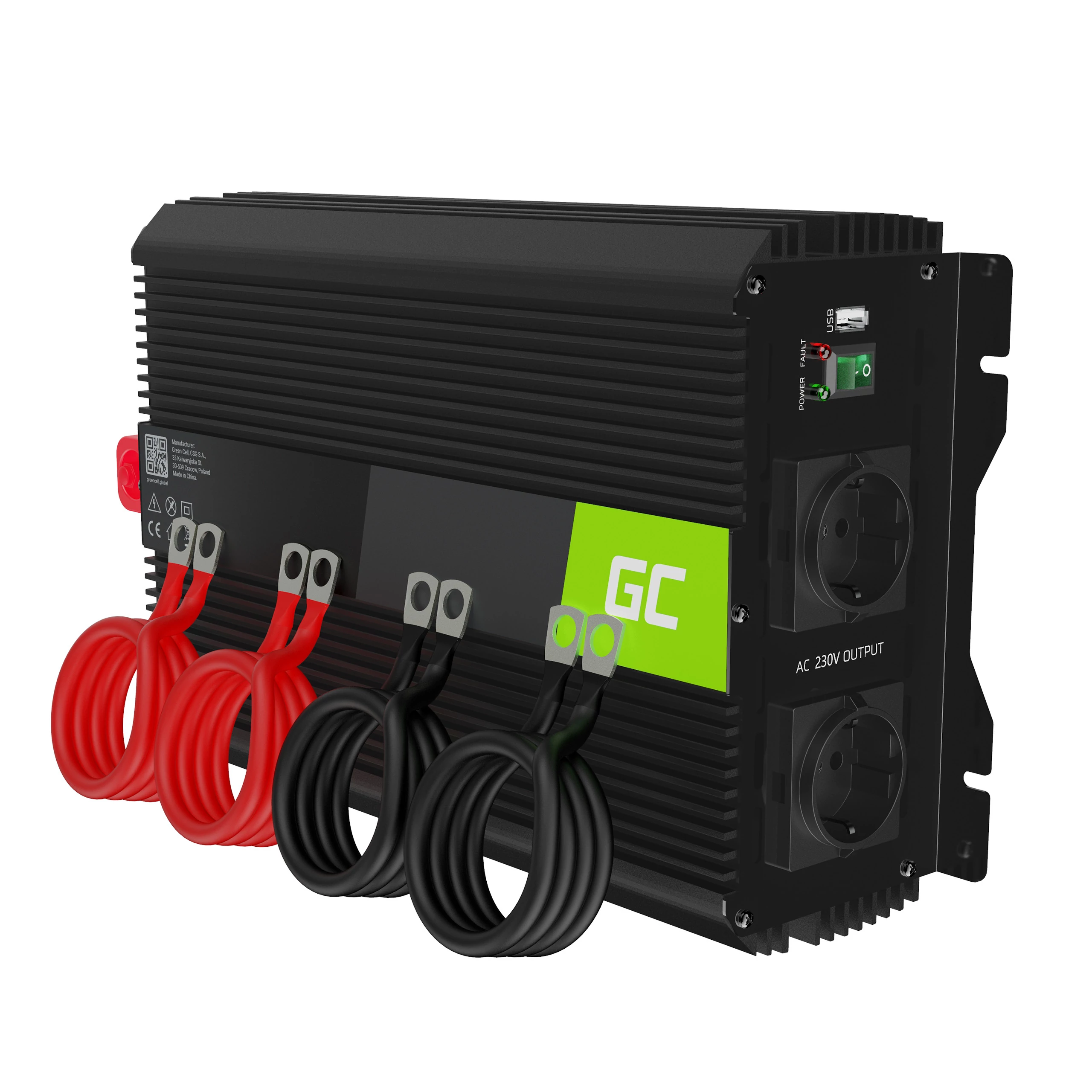 Green Cell PRO autós inverter 12V-230V 2000W/4000W modified sine wave