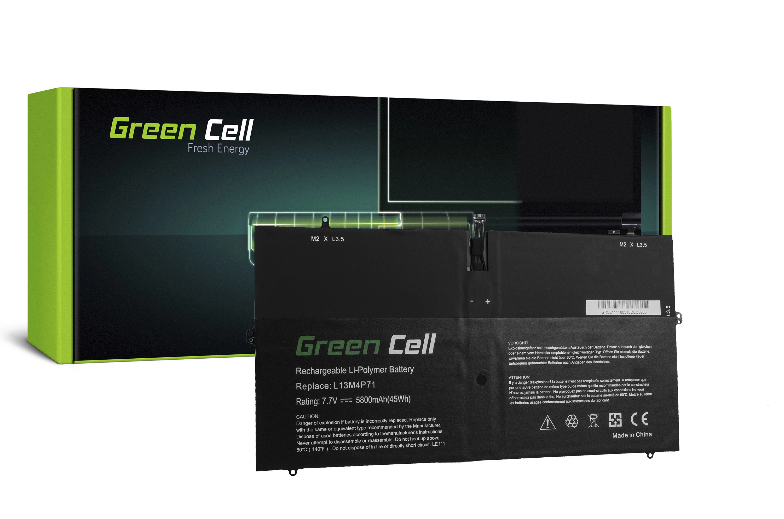 Green Cell Lenovo Yoga 3 Pro 1370 7,4V 5800mAh laptop akkumulátor