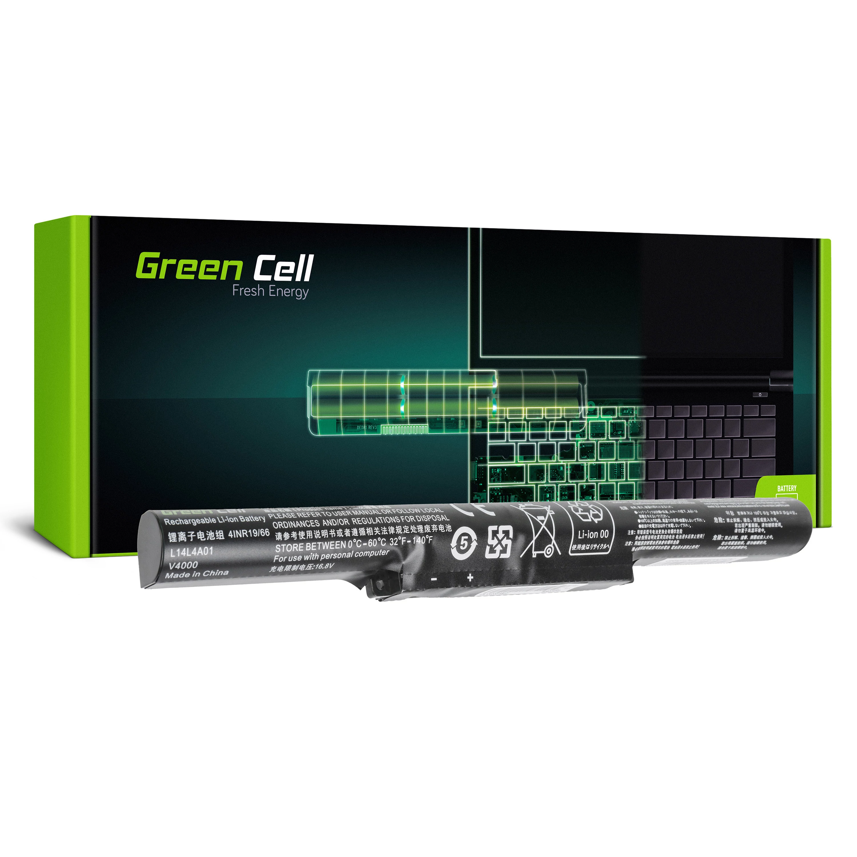 Green Cell Lenovo Z51 Z51-70 IdeaPad 500-15ISK 14.4V 2200mAh laptop akkumulátor