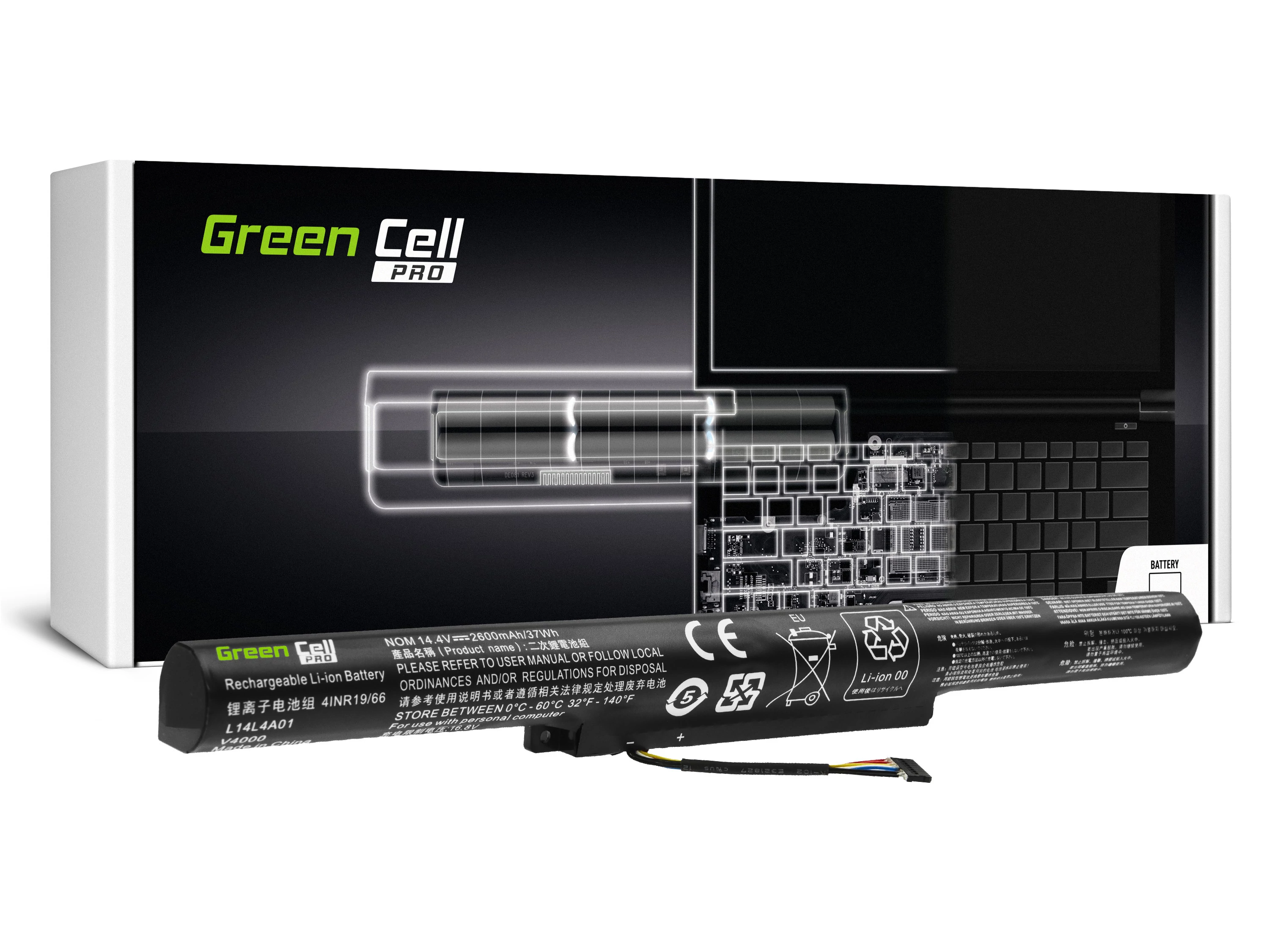 Green Cell PRO L14L4A01 Lenovo Z51 Z51-70 IdeaPad 500-15ISK laptop akkumulátor