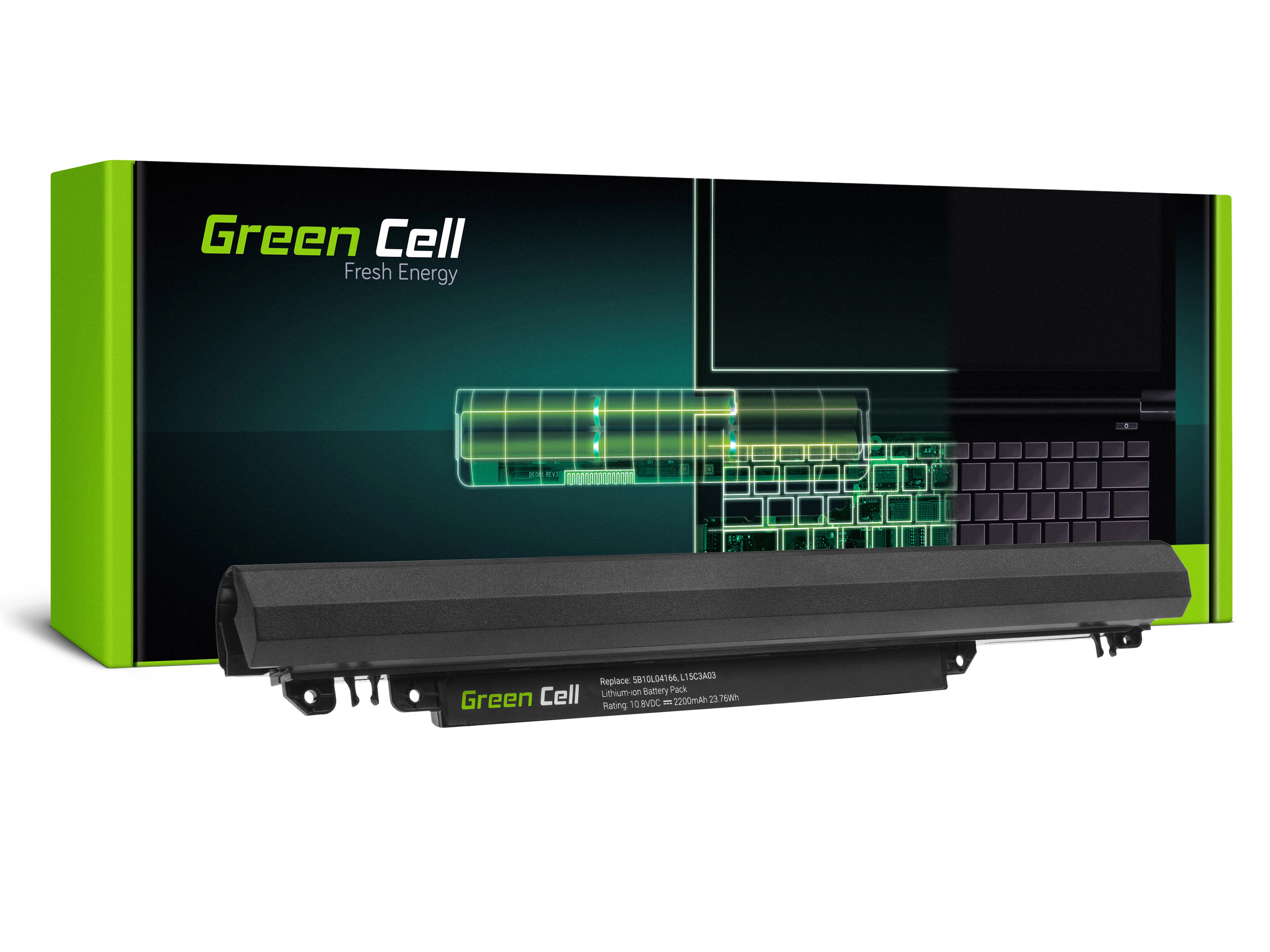 Green Cell Lenovo IdeaPad 110-14IBR 110-15ACL 110-15AST 110-15IBR 11.1V 2200mAh laptop akkumulátor