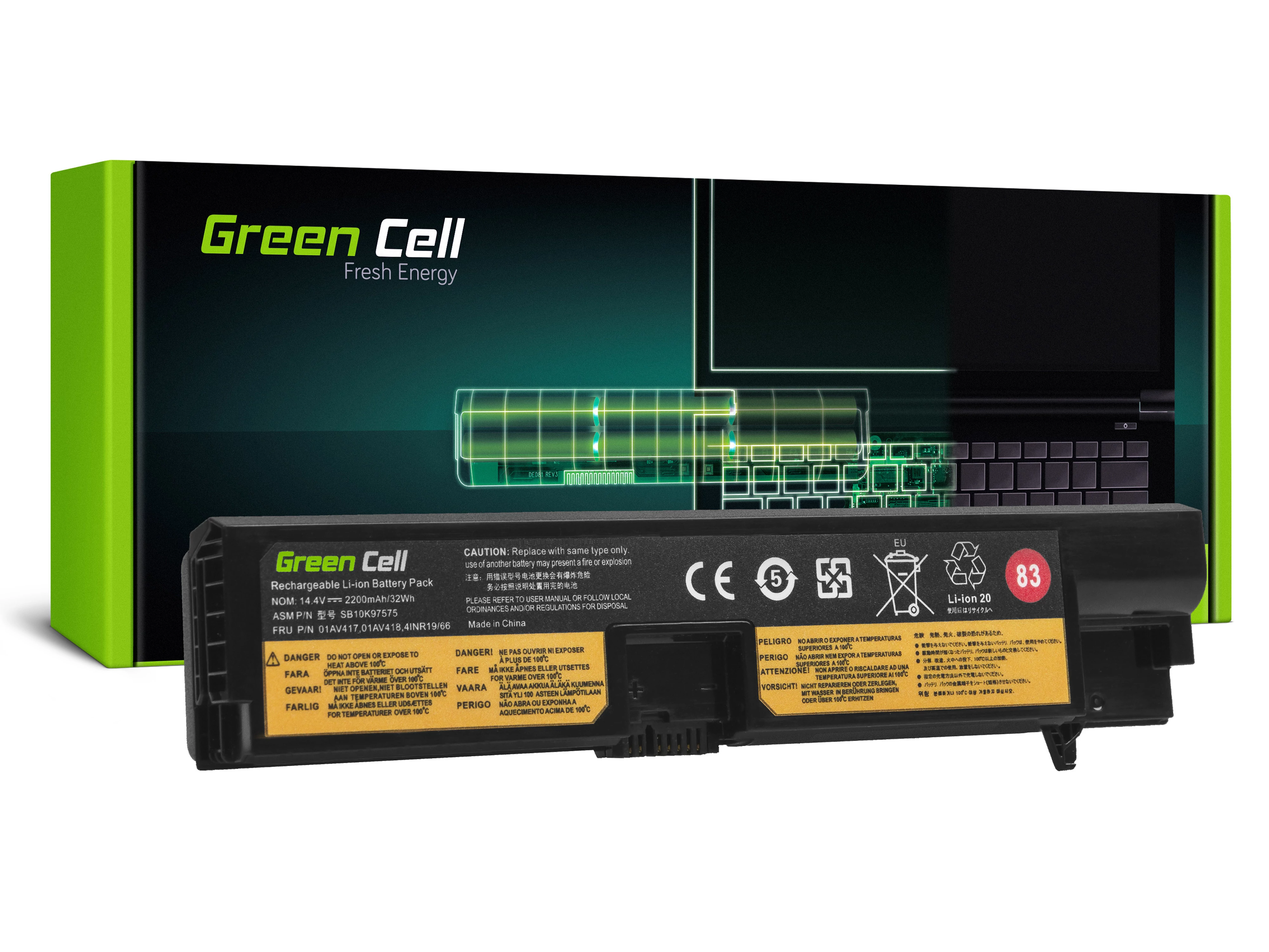 Green Cell Lenovo ThinkPad E570 E570c E575 laptop akkumulátor