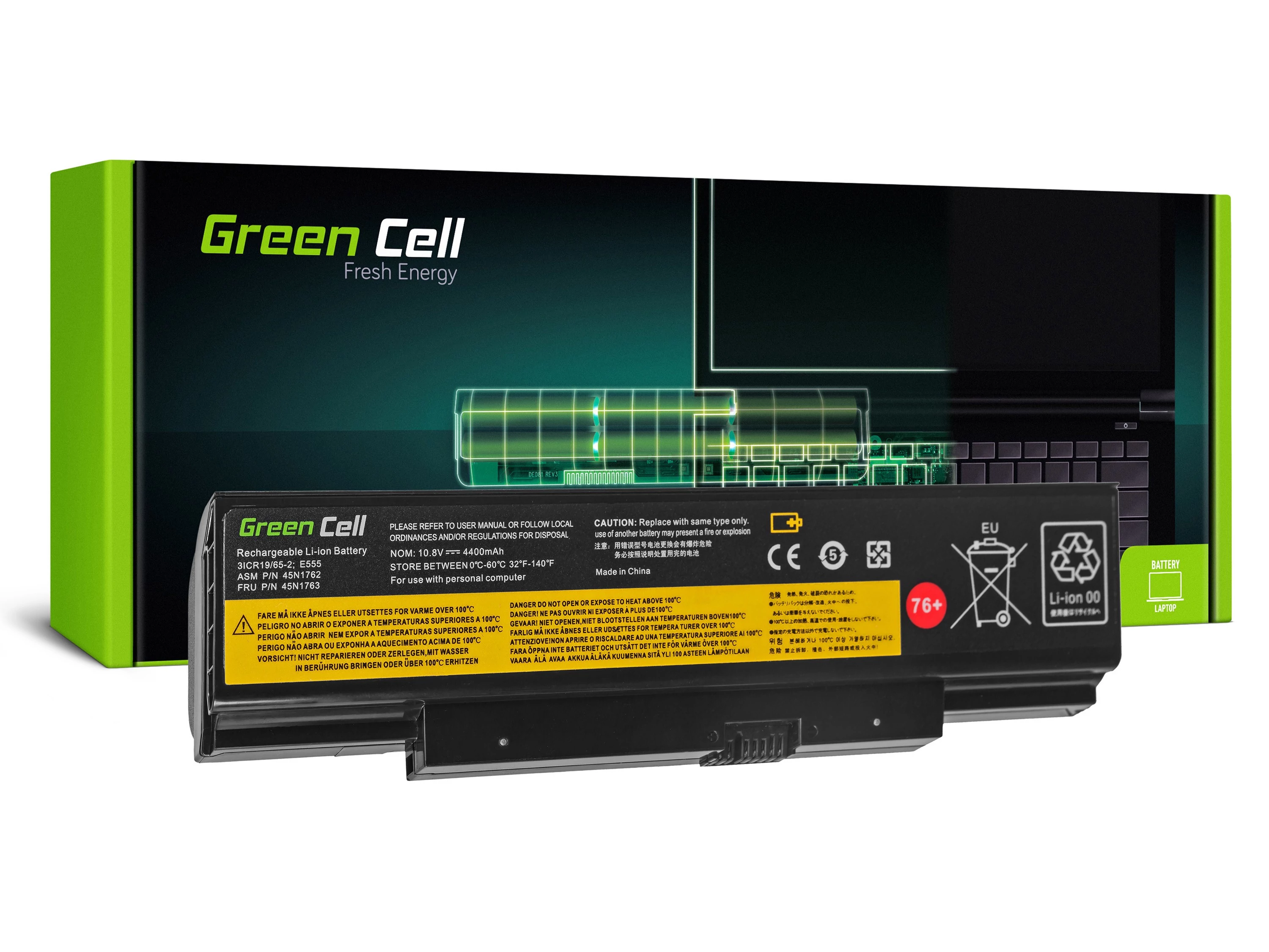 Green Cell Lenovo ThinkPad Edge E550 E550c E555 E560 E565 11.1V 4400mAh laptop akkumulátor