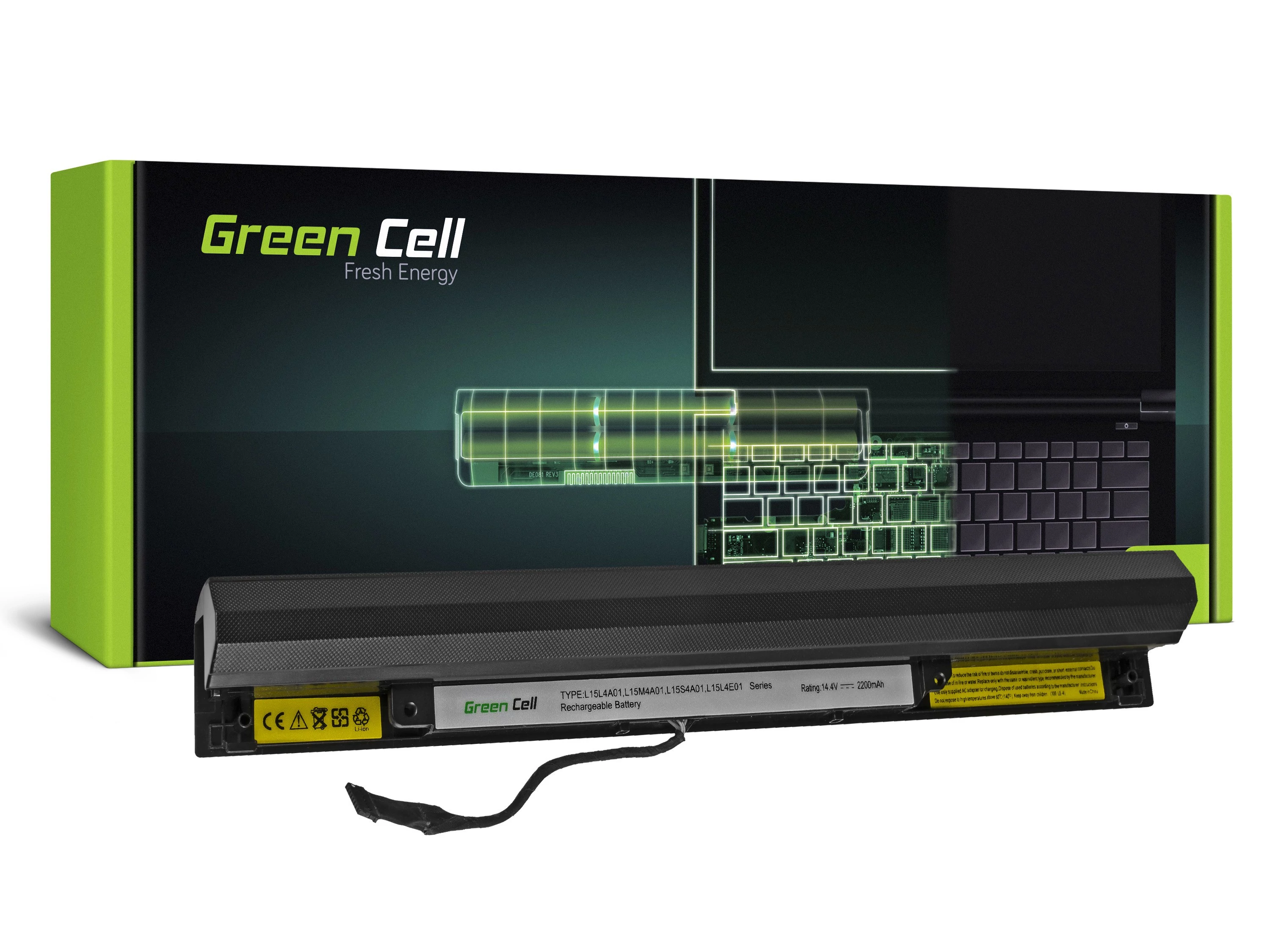 Green Cell Lenovo B50-50 IdeaPad 100-14IBD 100-15IBD 14.4V 2200mAh laptop akkumulátor