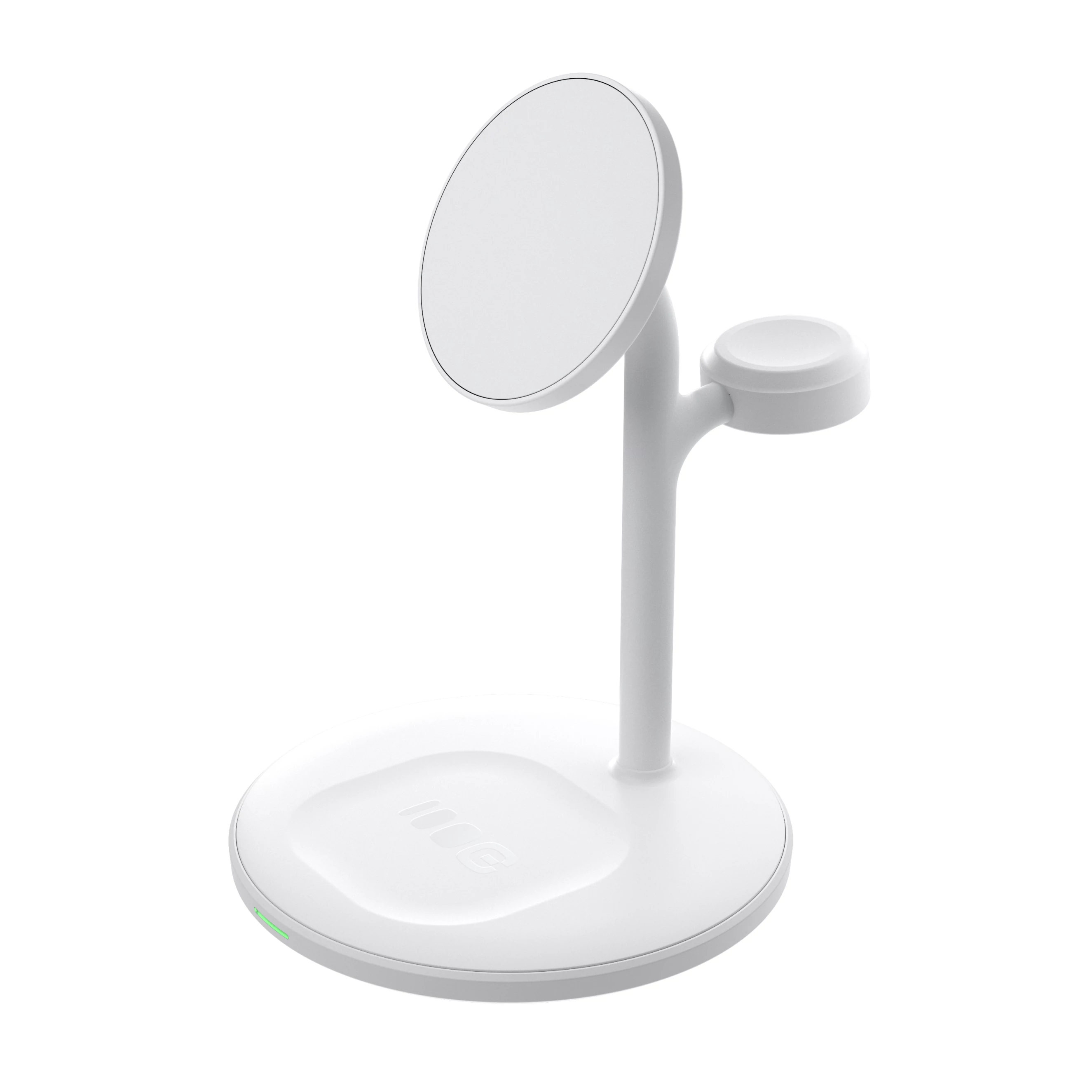 Greencell MagScape fehér indukciós töltő állvány 3-in-1 MagSafe töltő iPhone, Apple Watch, AirPods és egyéb wireless eszközökhöz