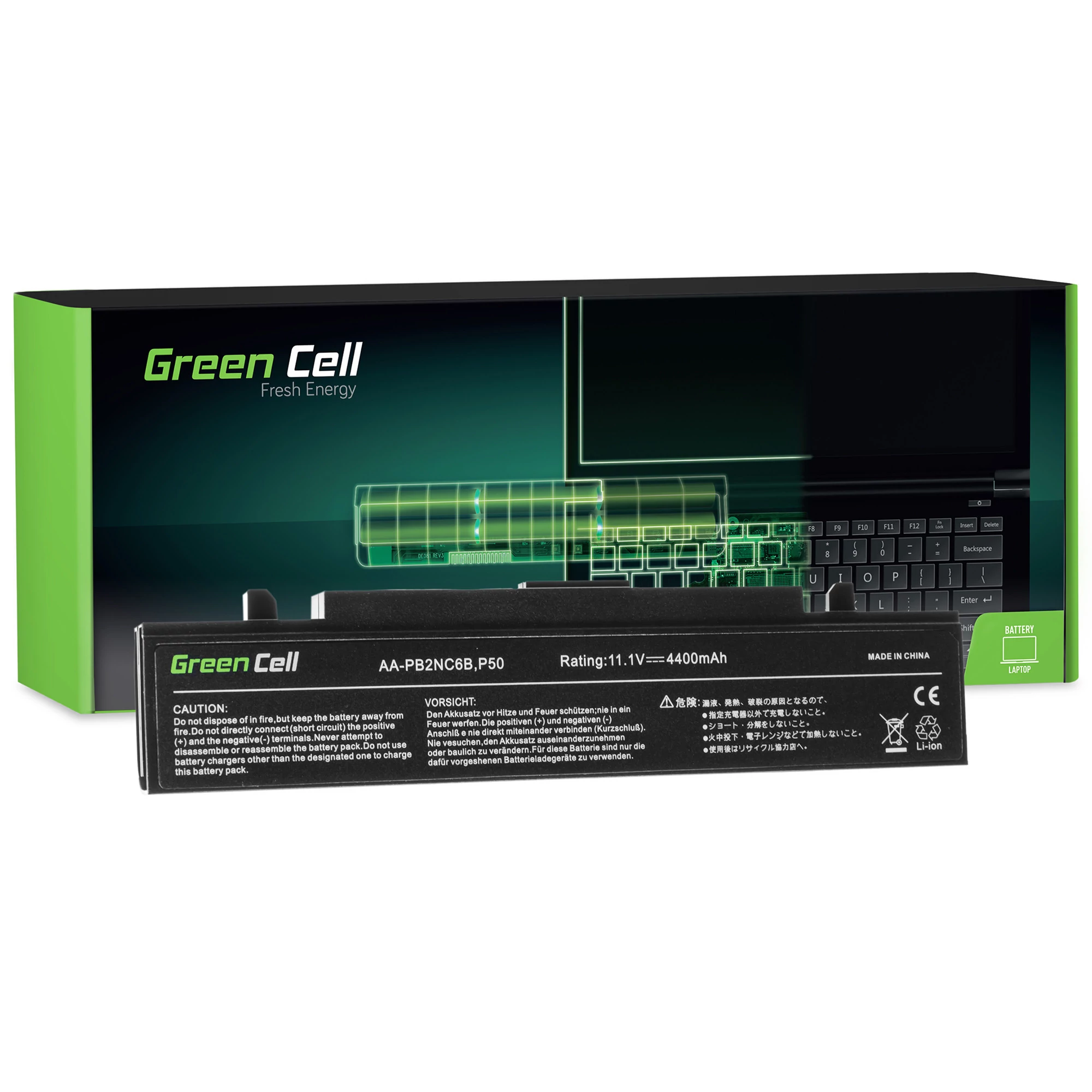 Green Cell Samsung NP-P500 NP-R505 NP-R610 NP-SA11 NP-R510 NP-R700 NP-R560 NP-R509 11.1V 4400mAh laptop akkumulátor