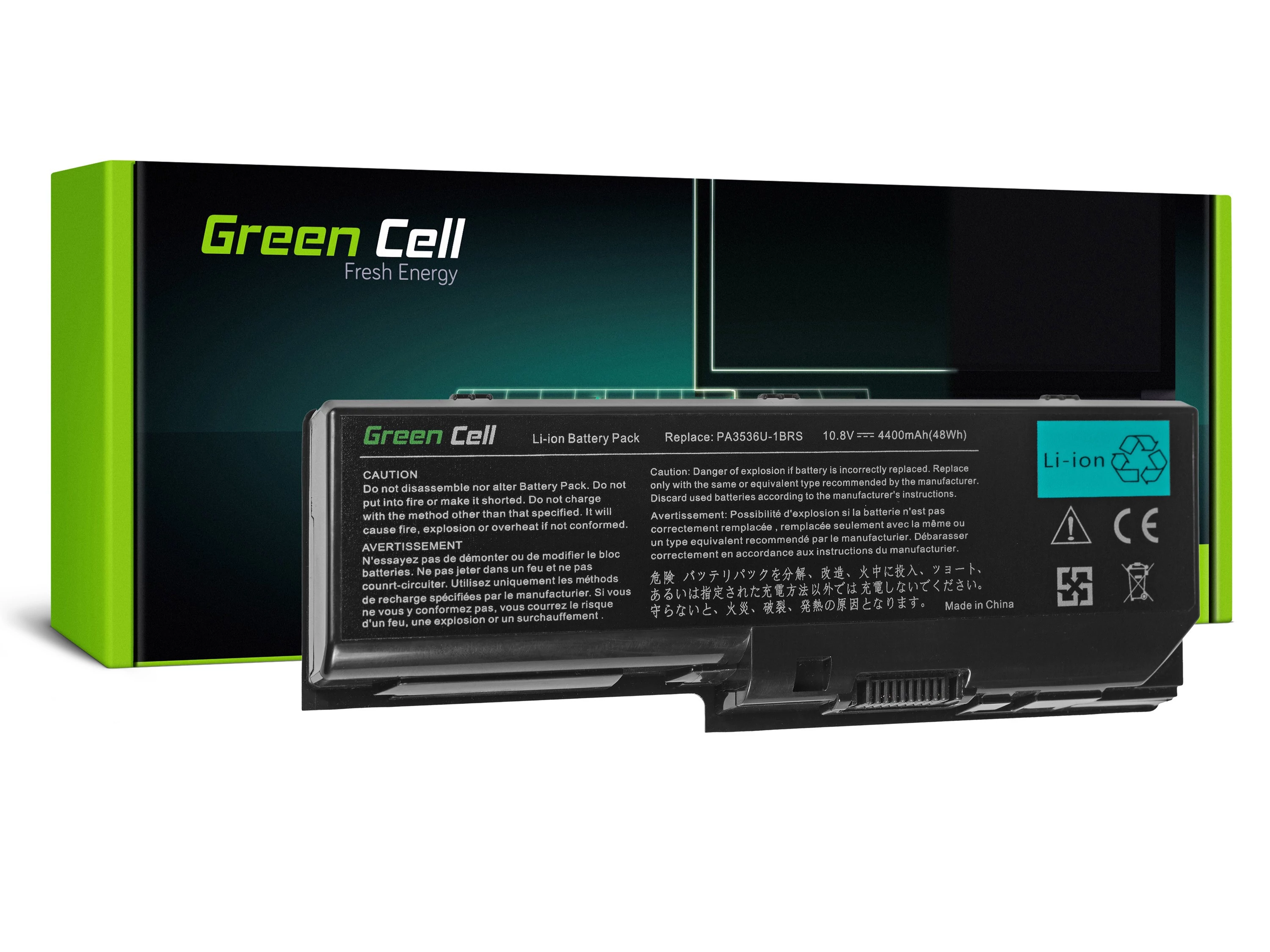 Green Cell Toshiba Satellite L350 P200 PA3536U-1BRS 11.1V 4400mAh laptop akkumulátor