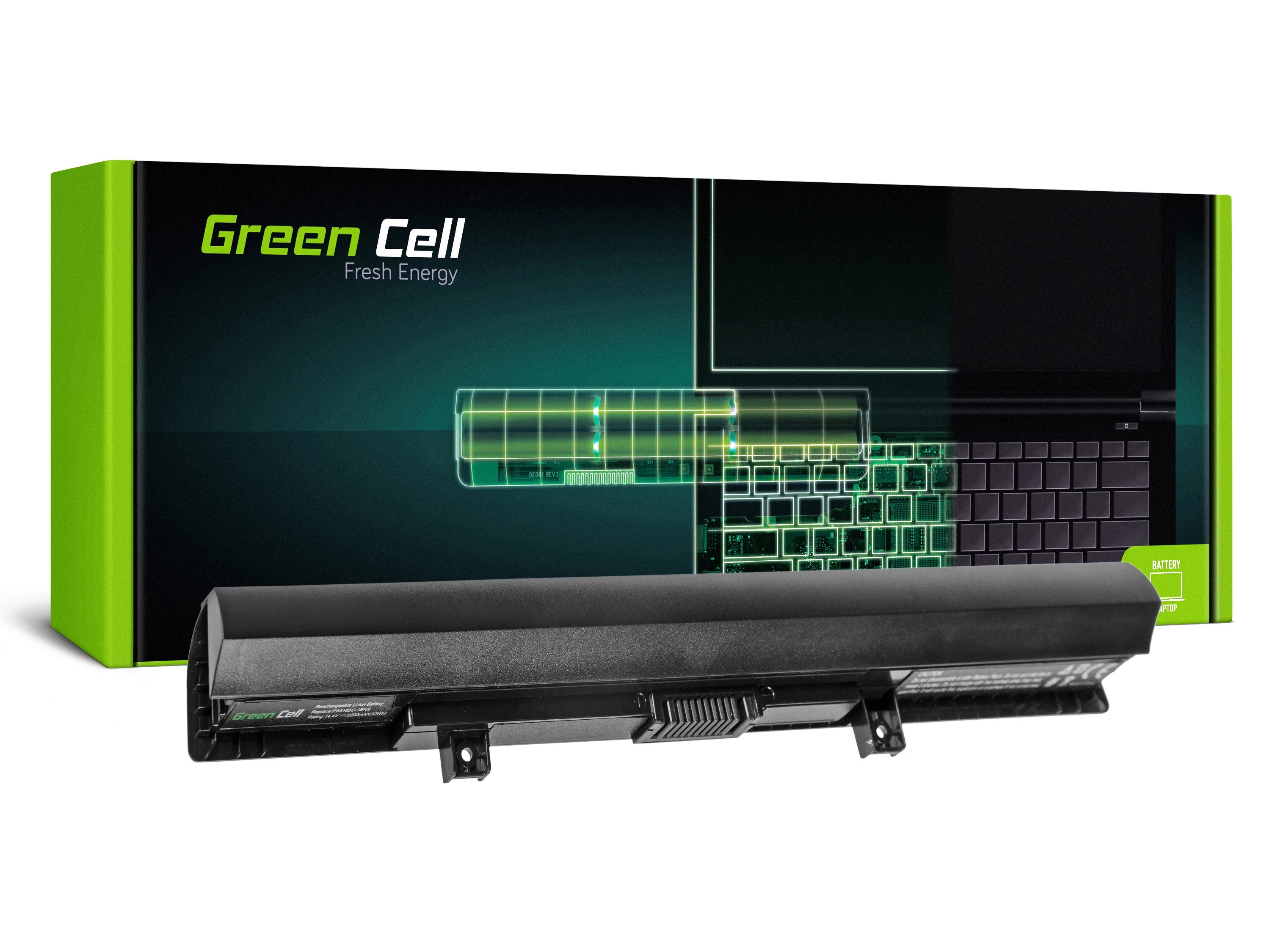 Green Cell Toshiba Satellite C50-B C50D-B C55-C PA5184U-1BRS 14.4V 2200mAh laptop akkumulátor