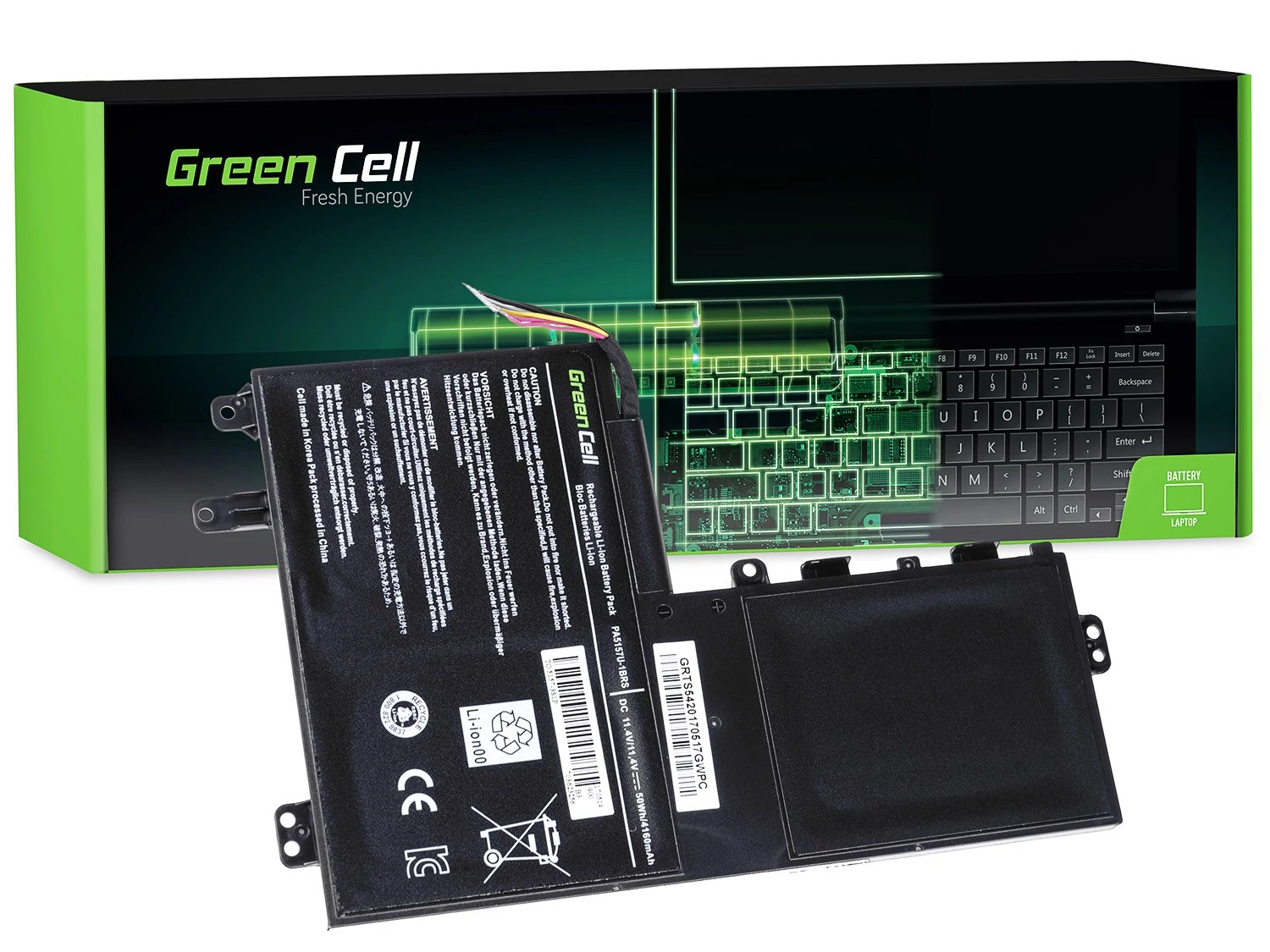 Green Cell Toshiba Satellite U940 U40t U50t M50-A M50D-A M50Dt M50t 11.4V 4160mAh laptop akkumulátor